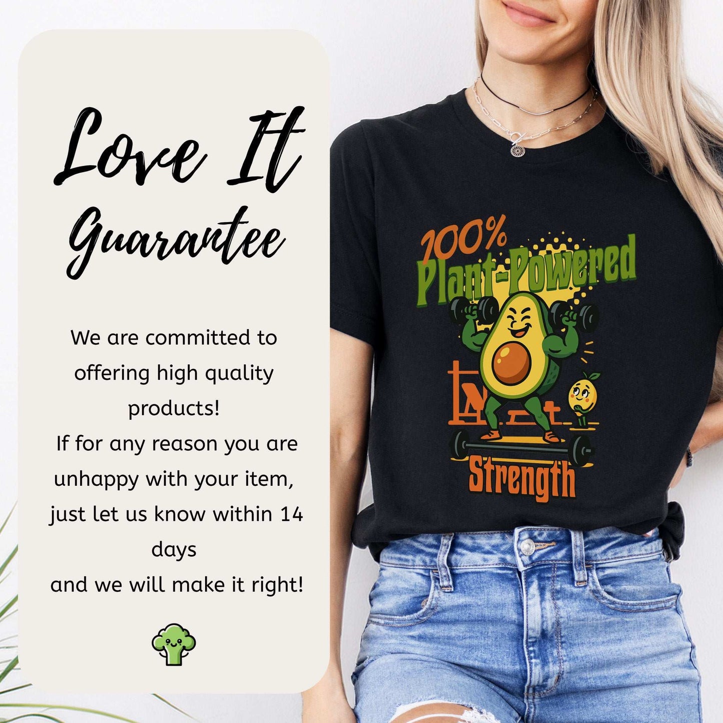 Avocado 100% Plant Power Strength T-Shirt