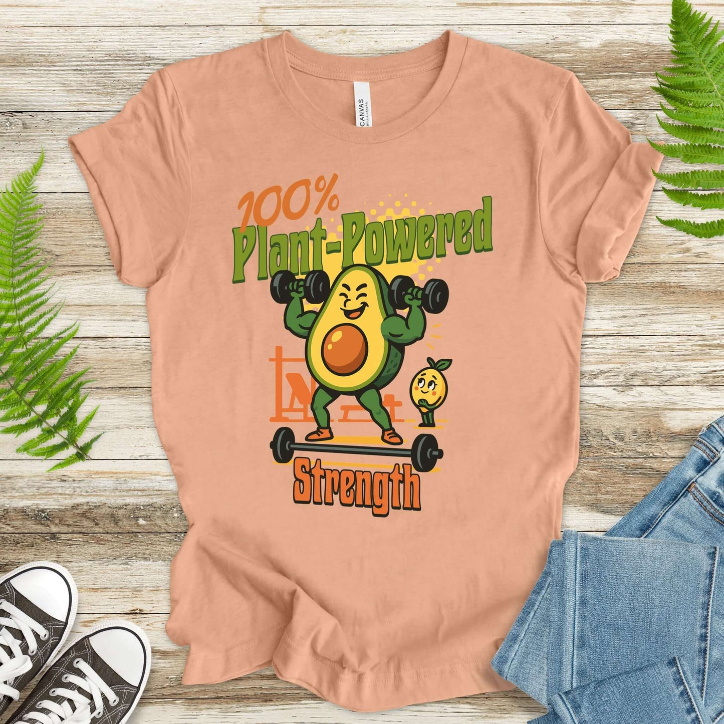 Avocado 100% Plant Power Strength T-Shirt