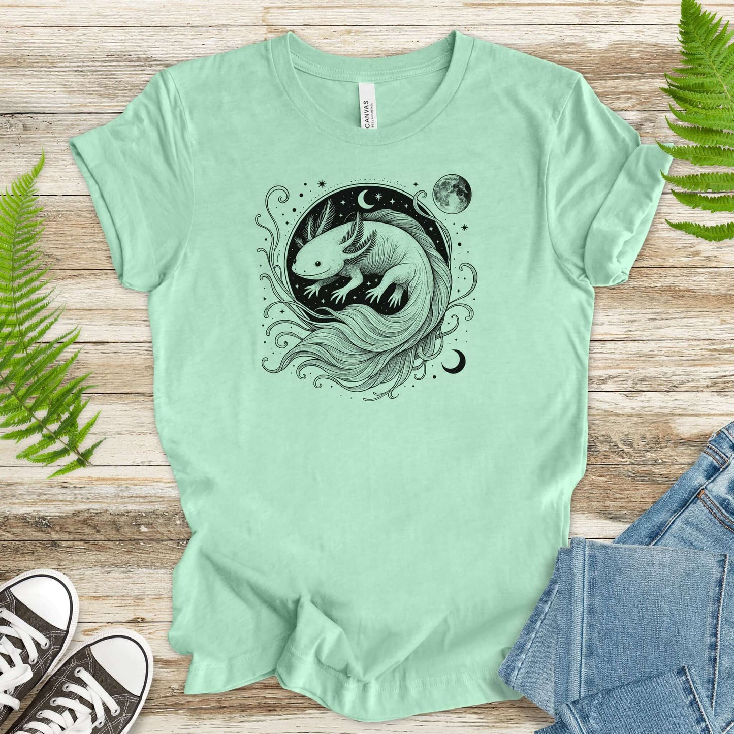 Axolotl Delicate Circle Illustration T-Shirt