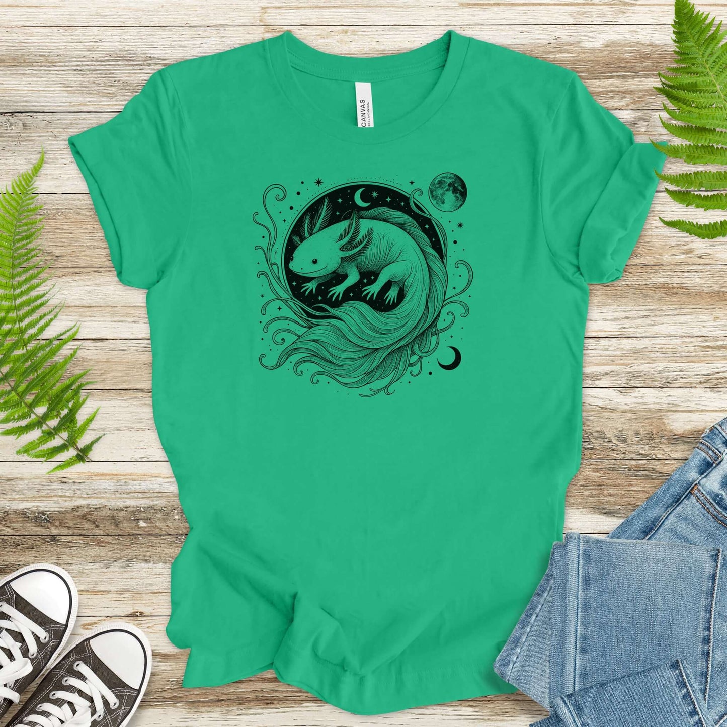 Axolotl Delicate Circle Illustration T-Shirt