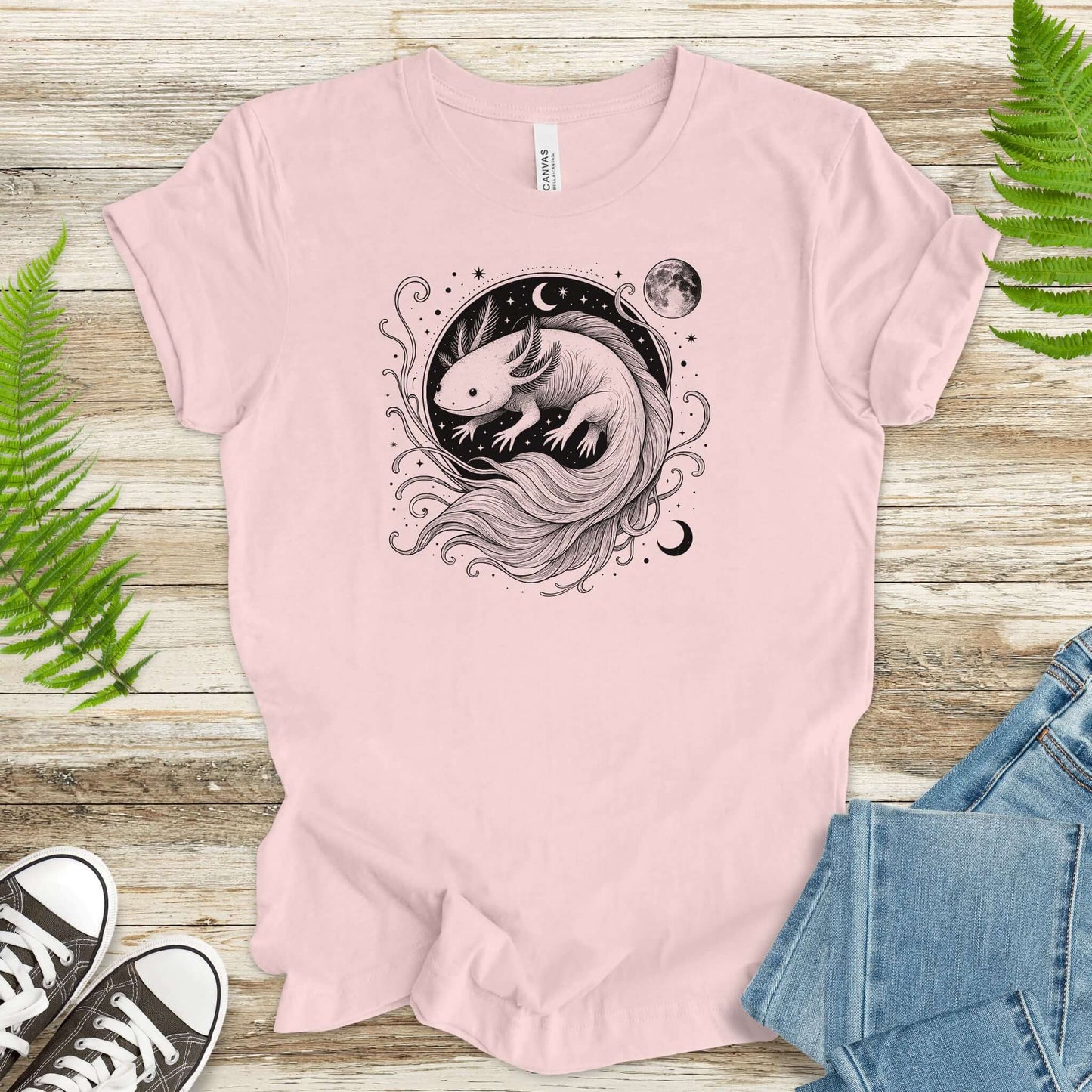 Axolotl Delicate Circle Illustration T-Shirt