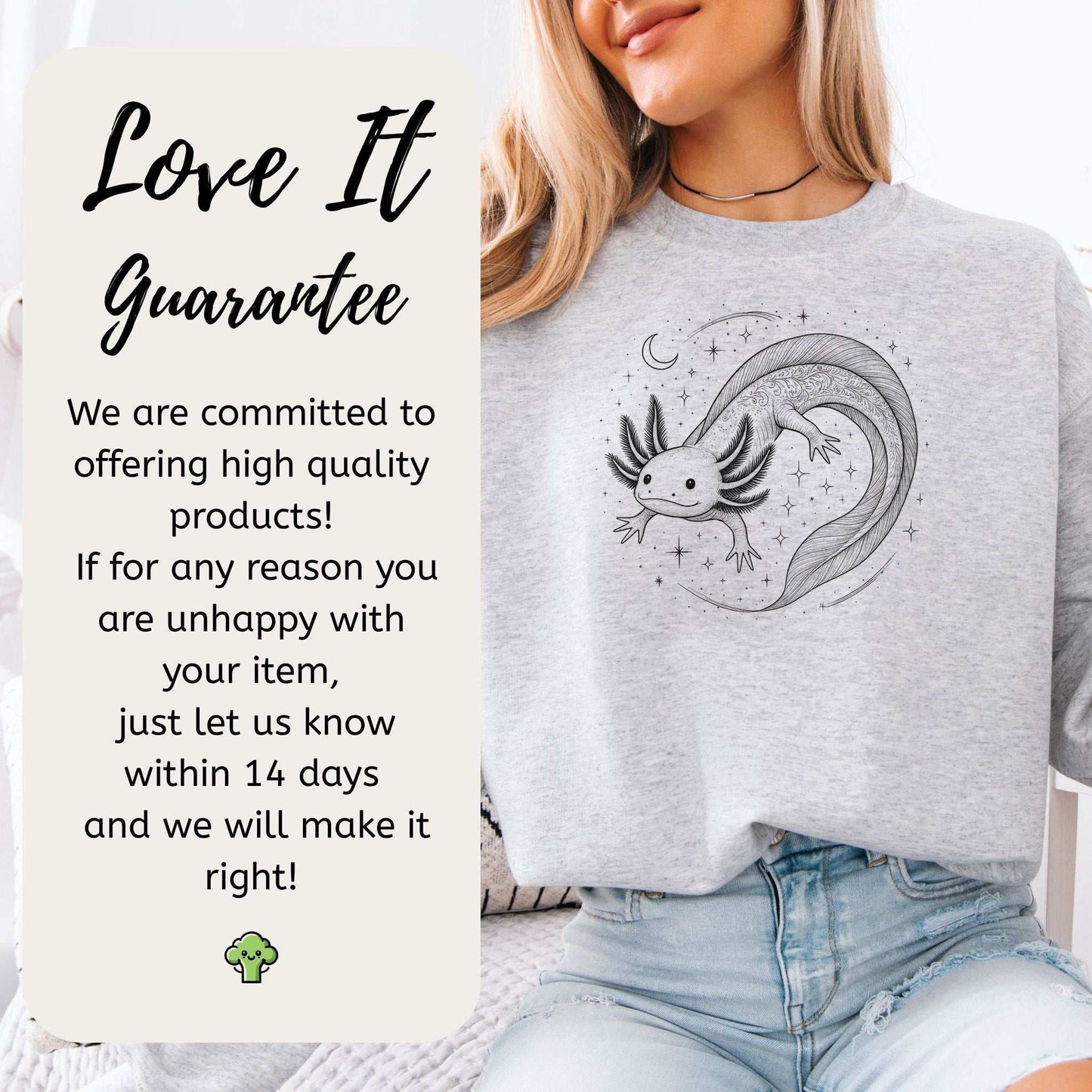 Axolotl Sweatshirt – Whimsical Waters Creature for Dreamy Sea Lovers