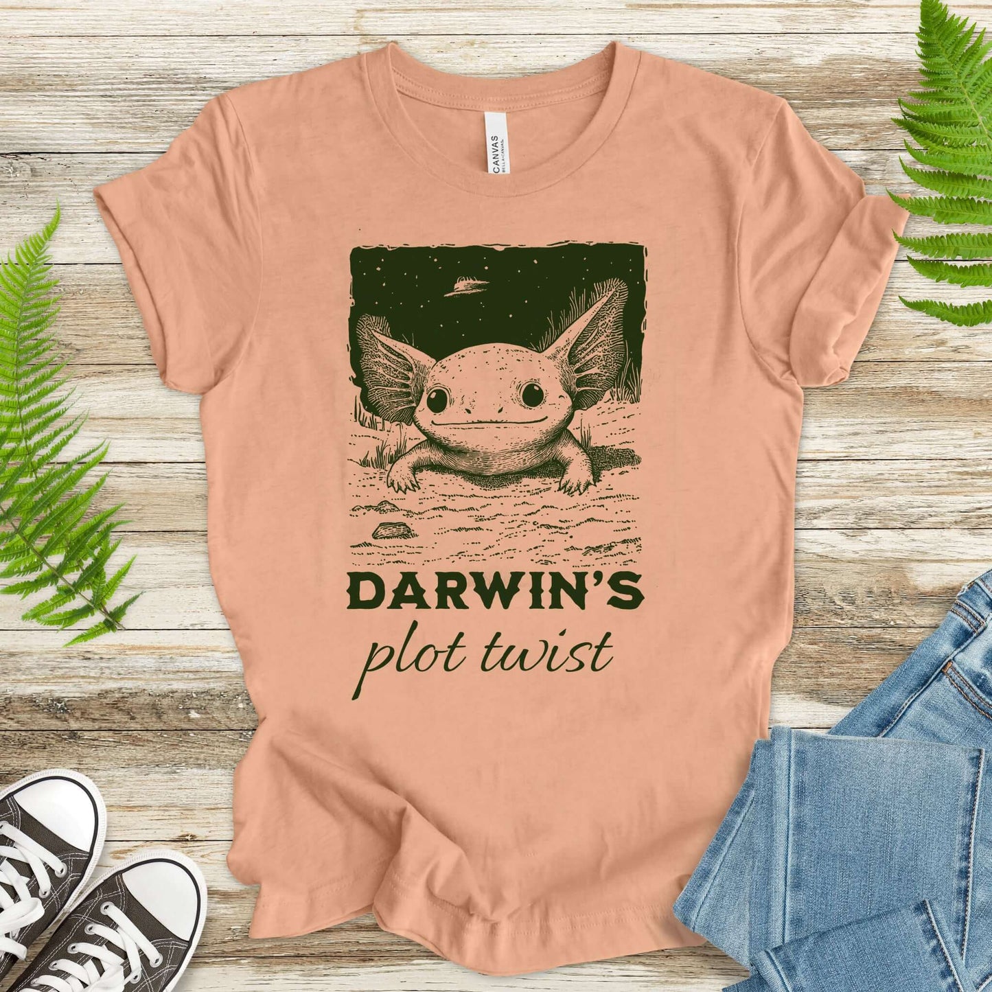 Axolotl Darwin’s Plot Twist T-Shirt