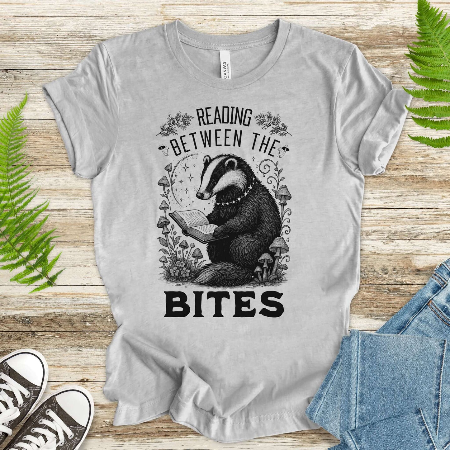 Badger Reading Between the Bites T-Shirt