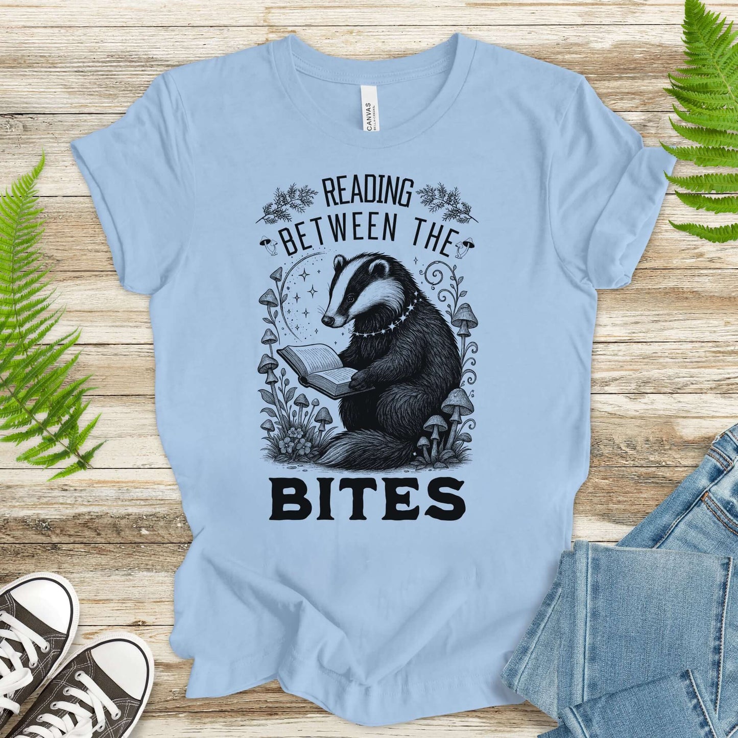 Badger Reading Between the Bites T-Shirt