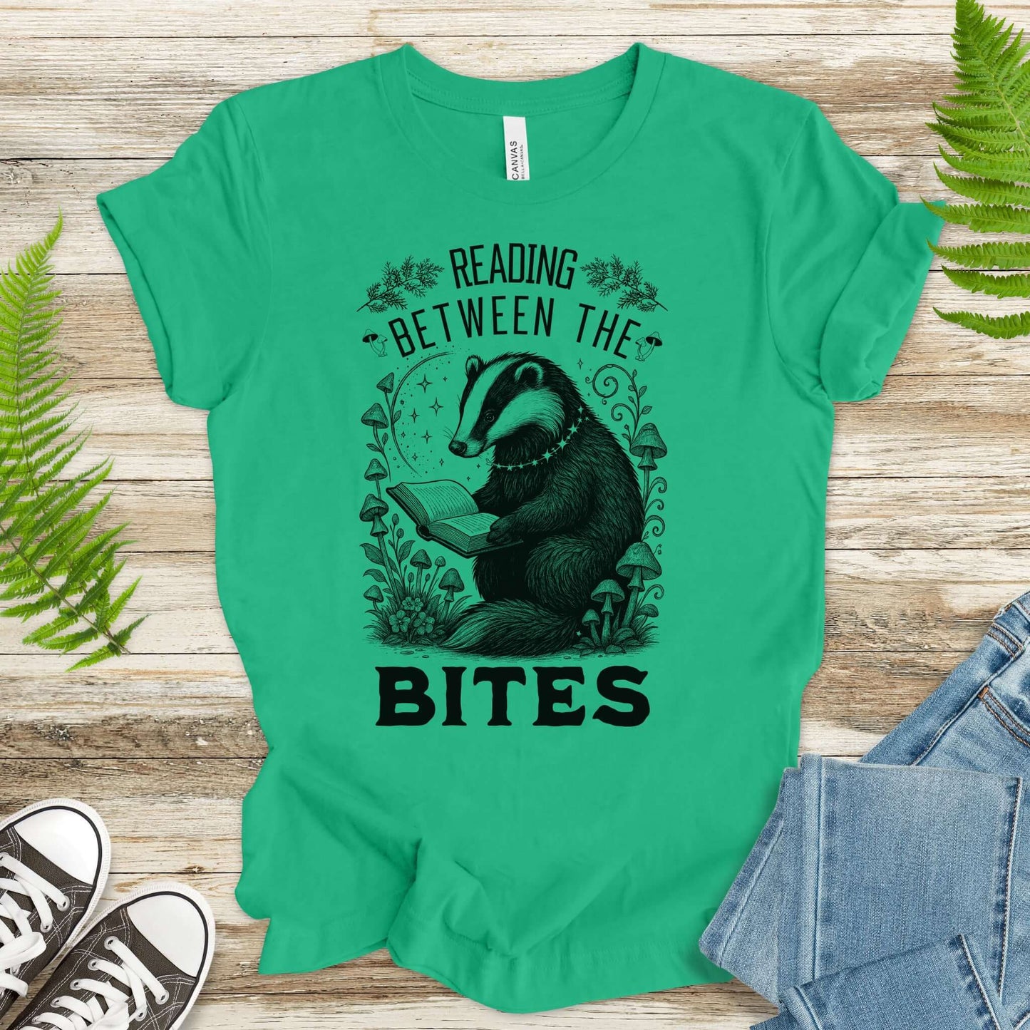 Badger Reading Between the Bites T-Shirt