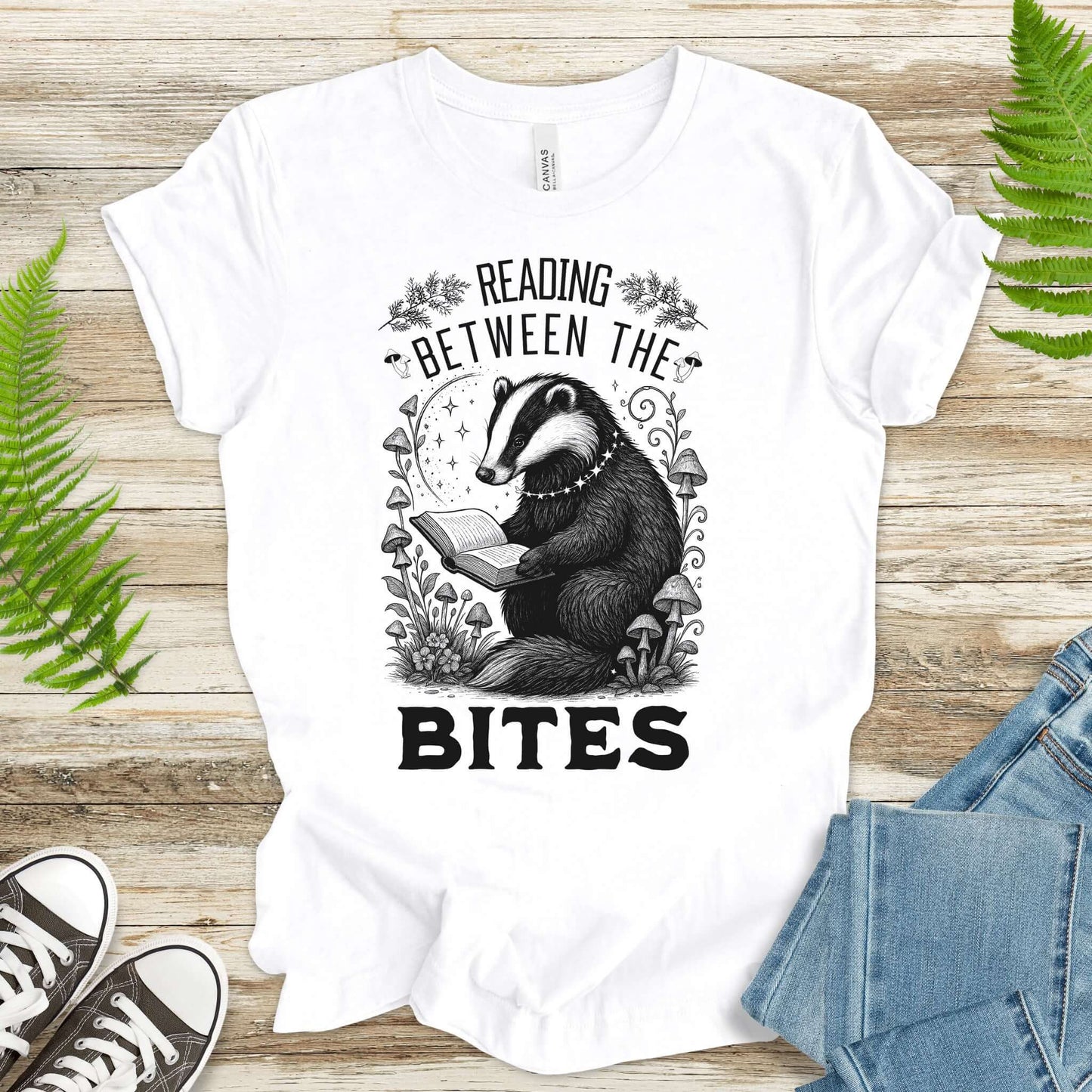 Badger Reading Between the Bites T-Shirt