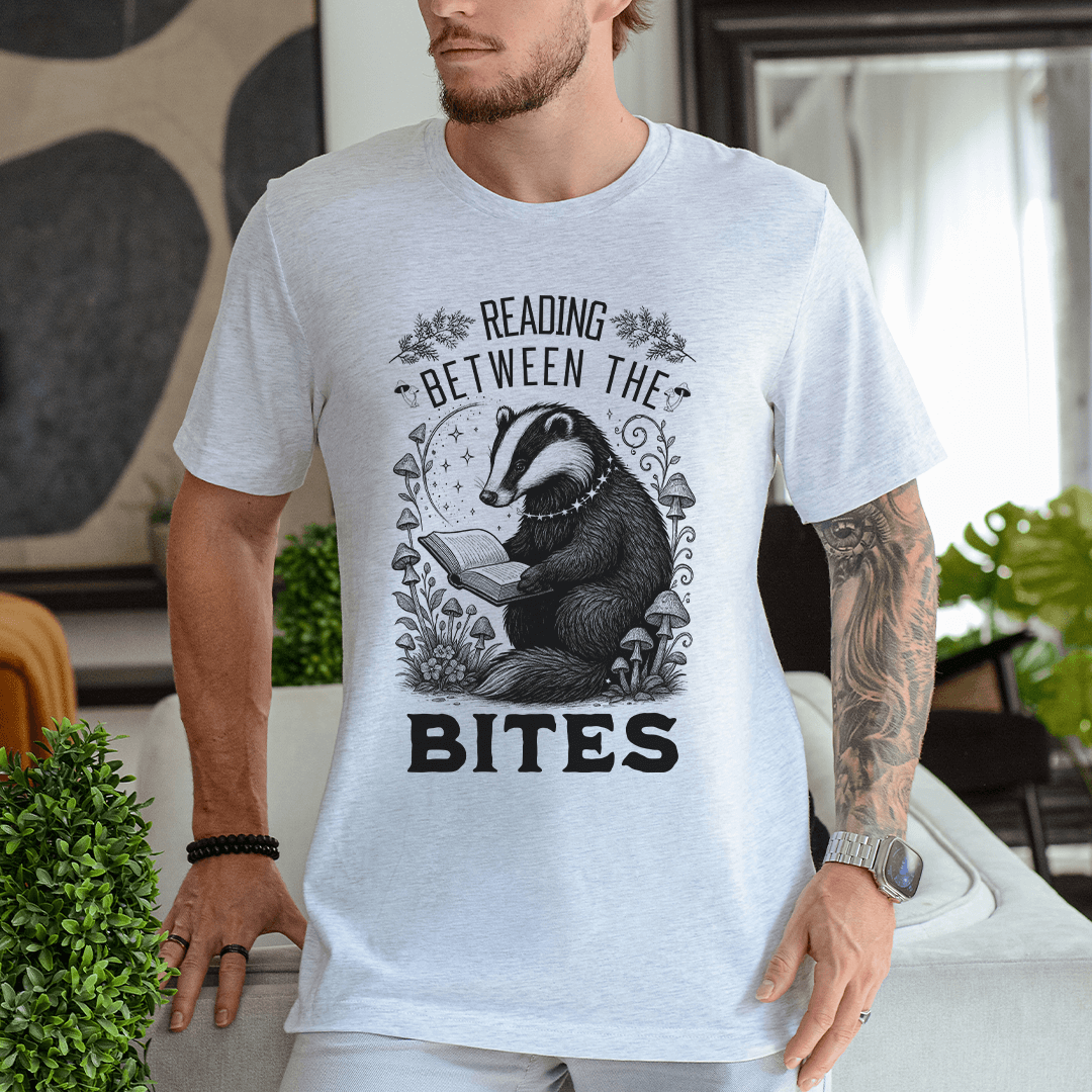 Badger Reading Between the Bites T-Shirt
