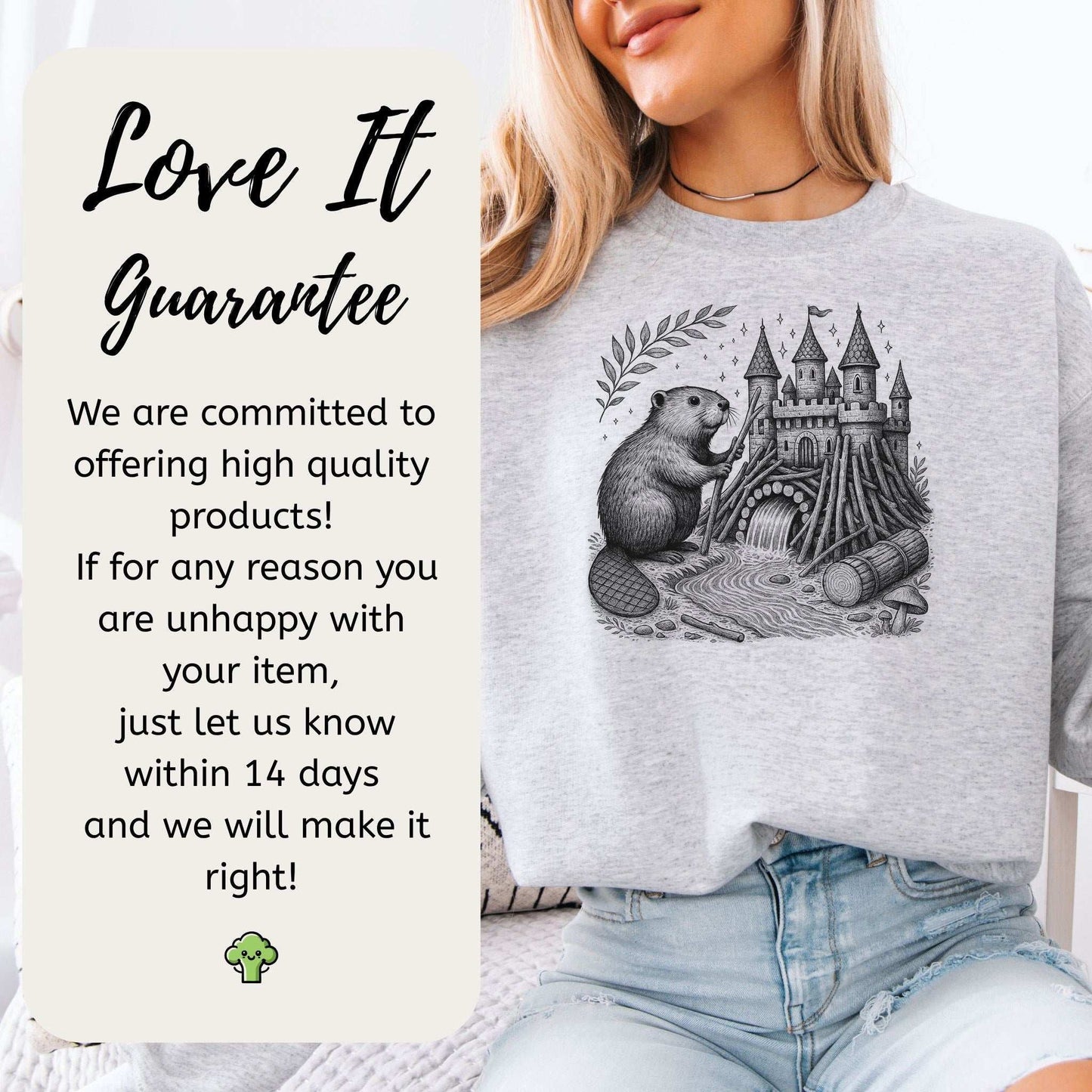Beaver Castle Builder Sweatshirt – Woodland Magic & Whimsy