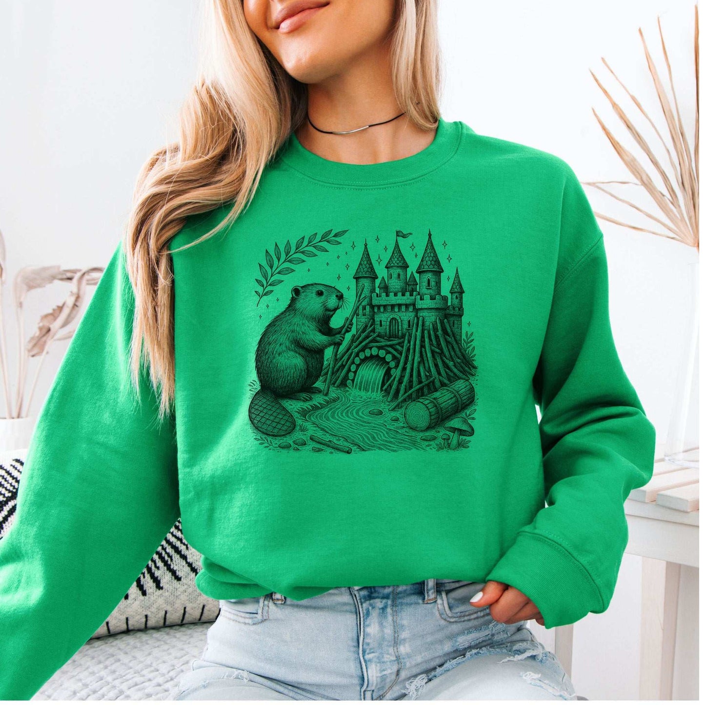 Beaver Castle Builder Sweatshirt – Woodland Magic & Whimsy
