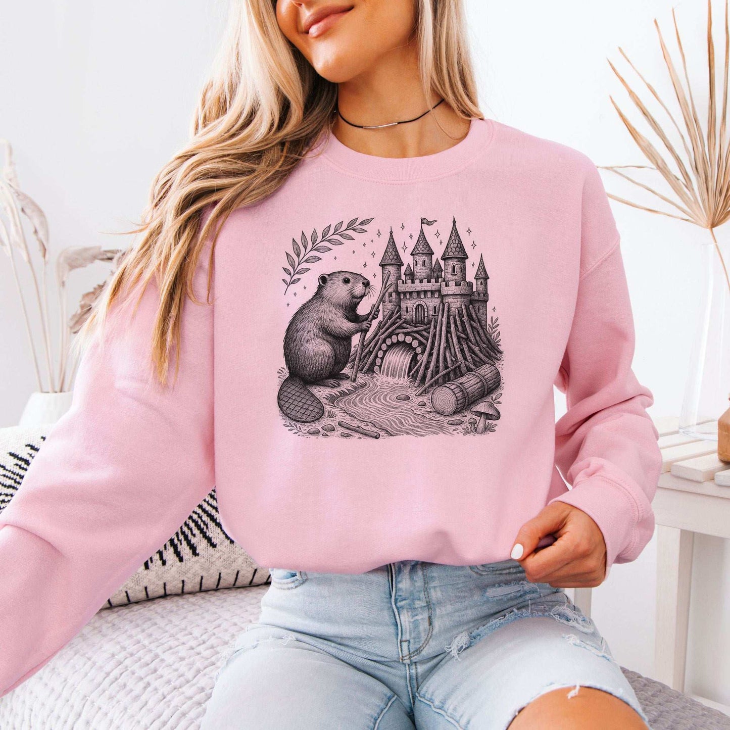 Beaver Castle Builder Sweatshirt – Woodland Magic & Whimsy