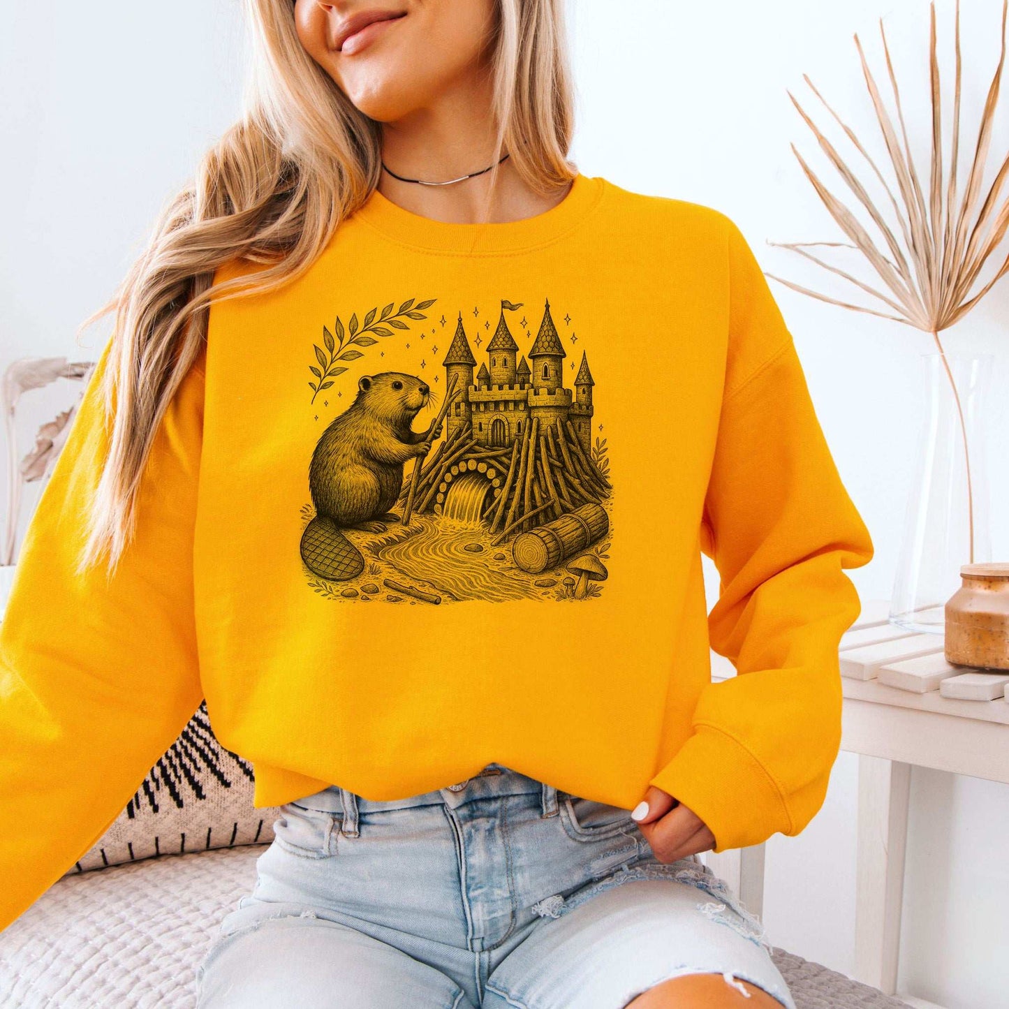 Beaver Castle Builder Sweatshirt – Woodland Magic & Whimsy