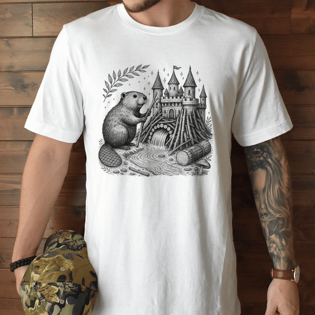 Beaver Building Magical Castle Dam T-Shirt
