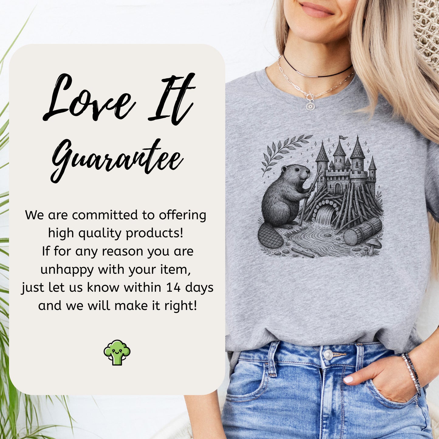 Beaver Building Magical Castle Dam T-Shirt