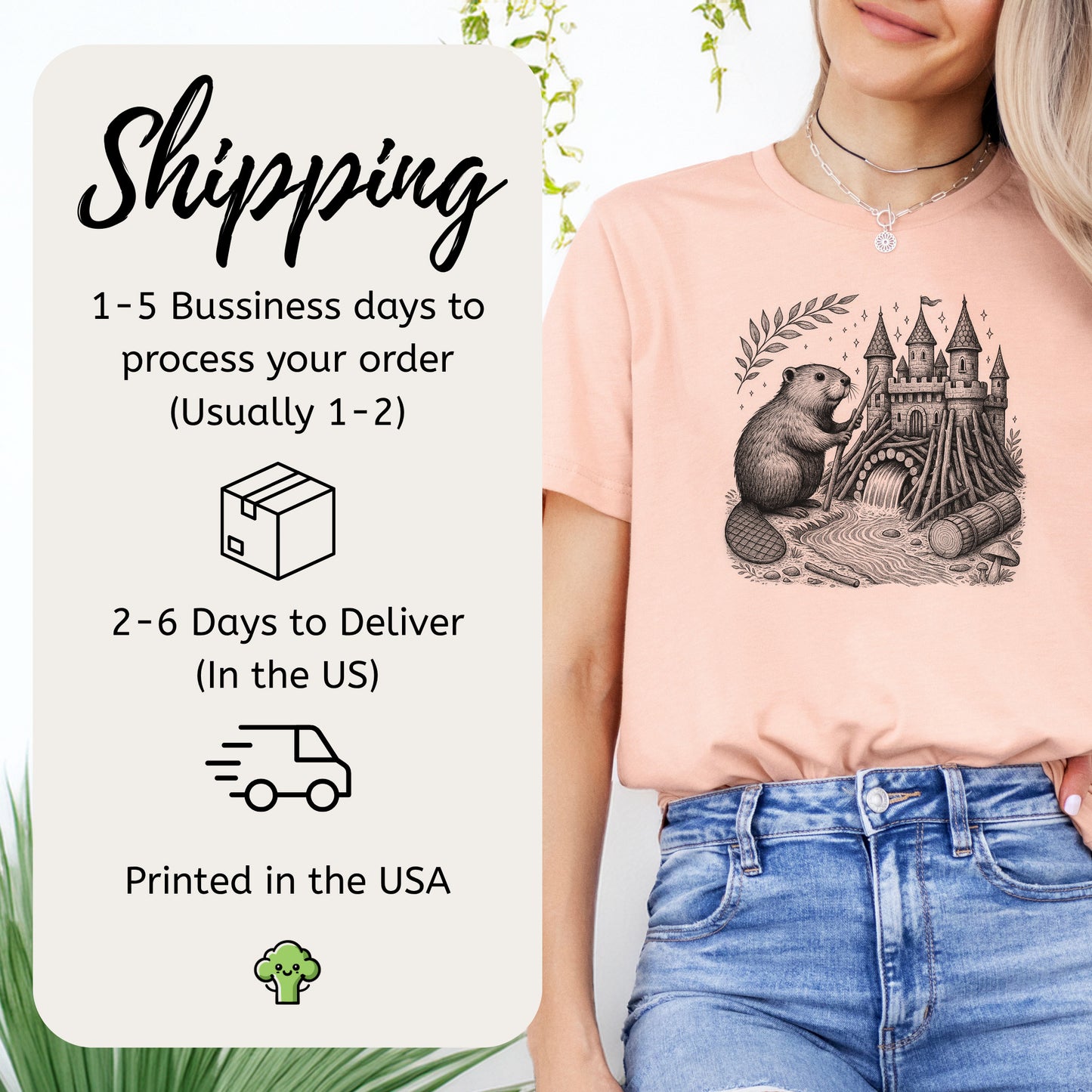 Beaver Building Magical Castle Dam T-Shirt
