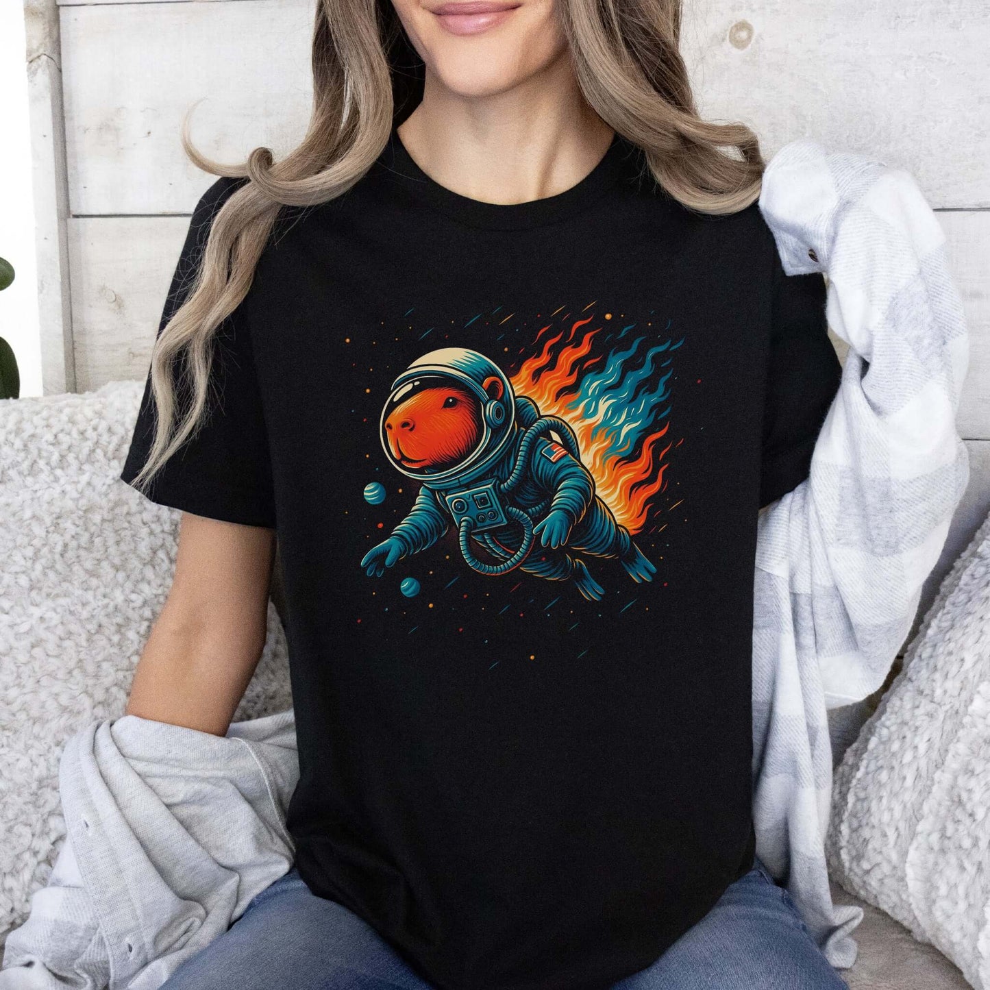 Capybara Astronaut Space Fantasy T-Shirt