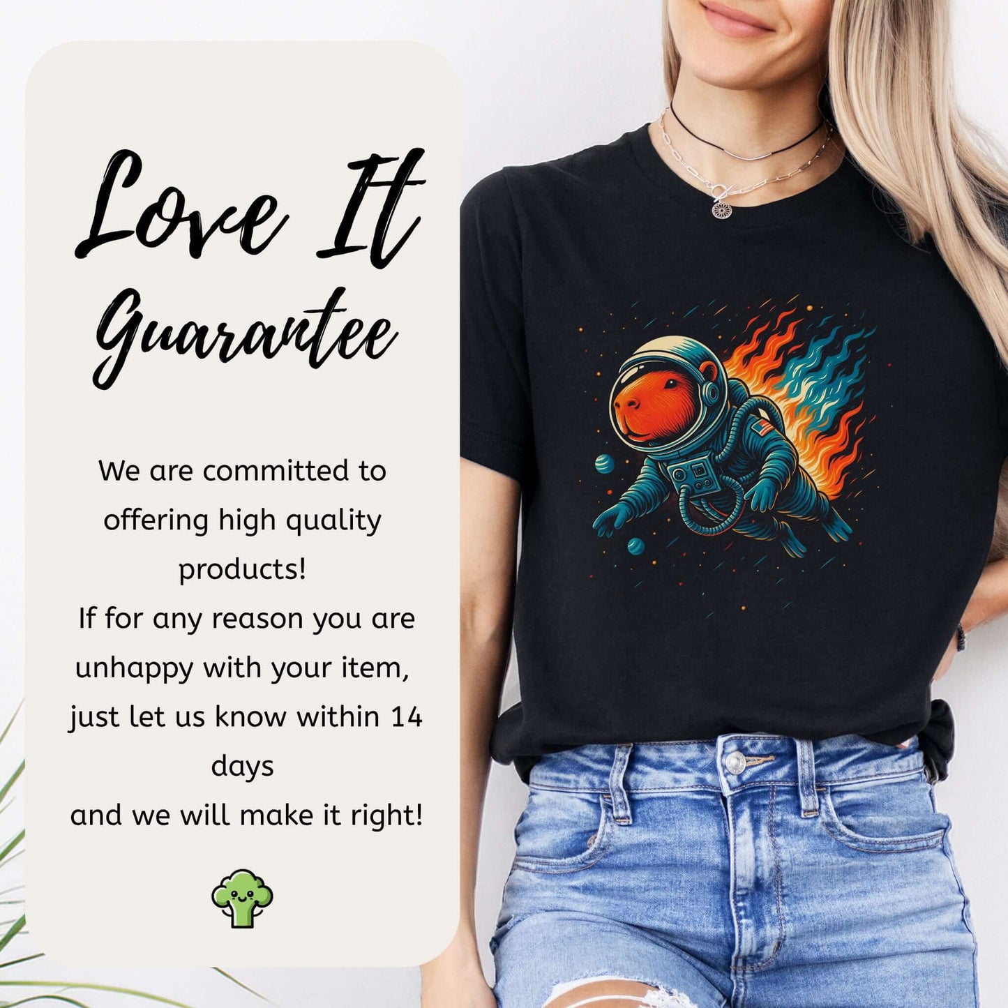 Capybara Astronaut Space Fantasy T-Shirt