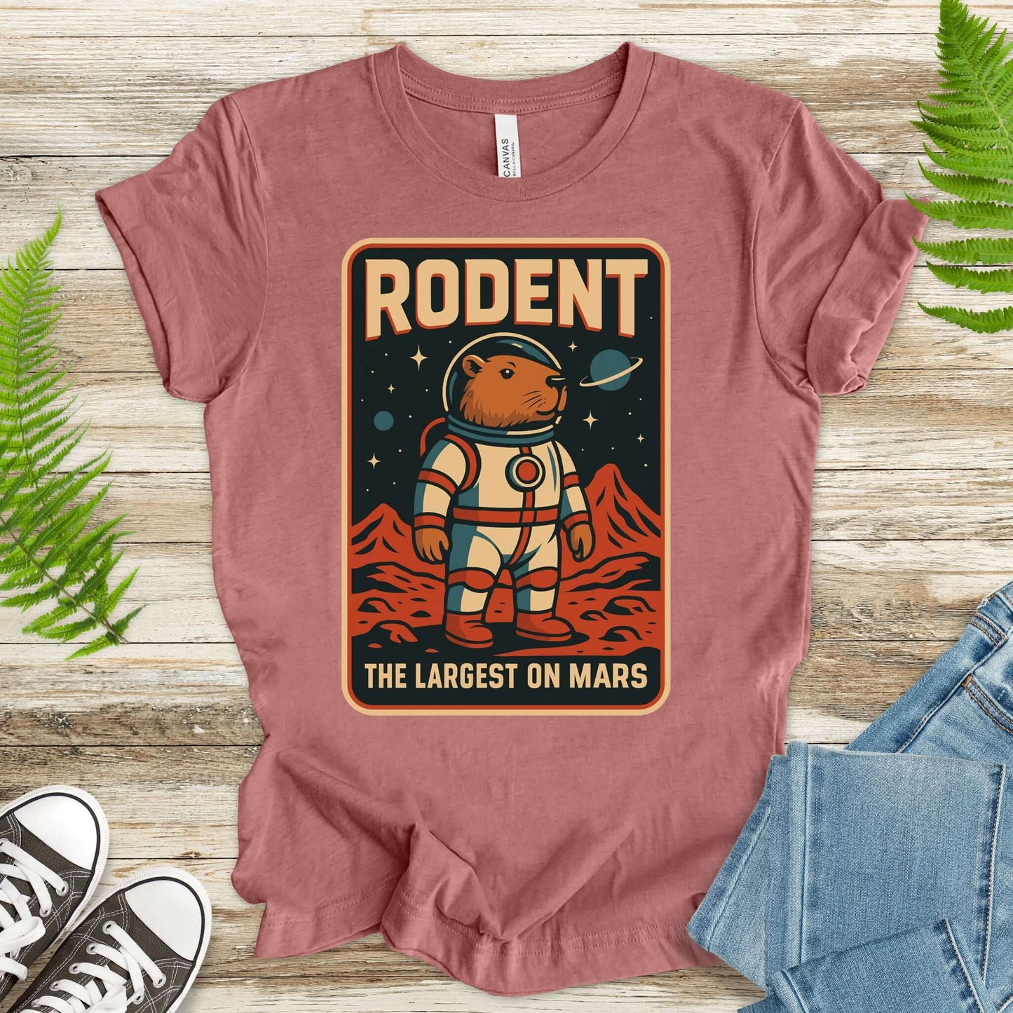 Largest Rodent on Mars Shirt – Capybara Space Explorer T-Shirt
