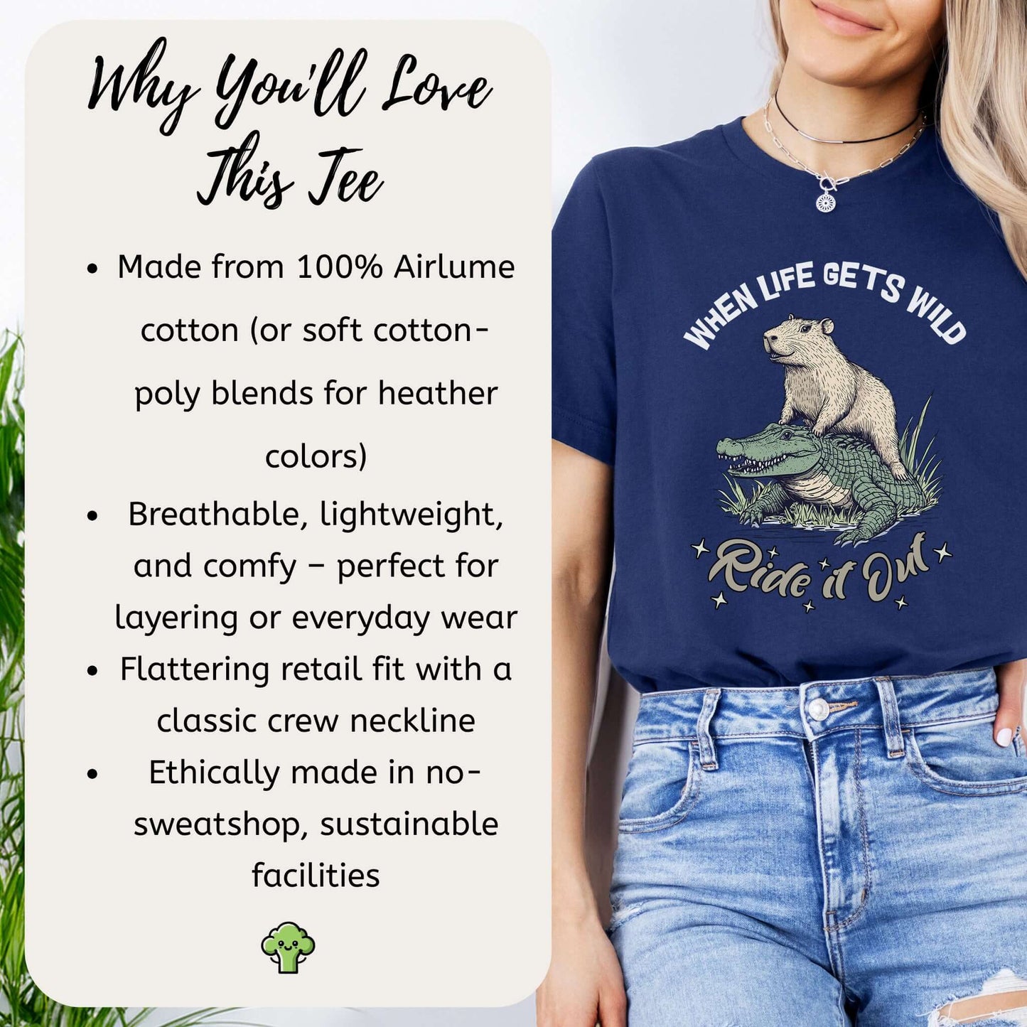 When Life Gets Wild T-Shirt – Capybara and Alligator Humor