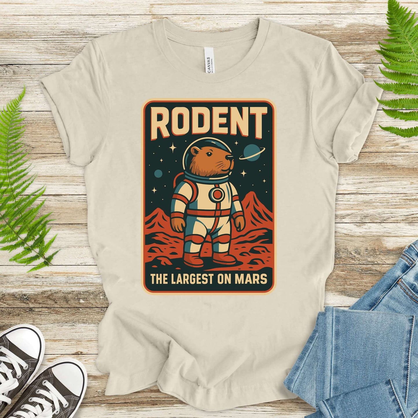 Largest Rodent on Mars Shirt – Capybara Space Explorer T-Shirt