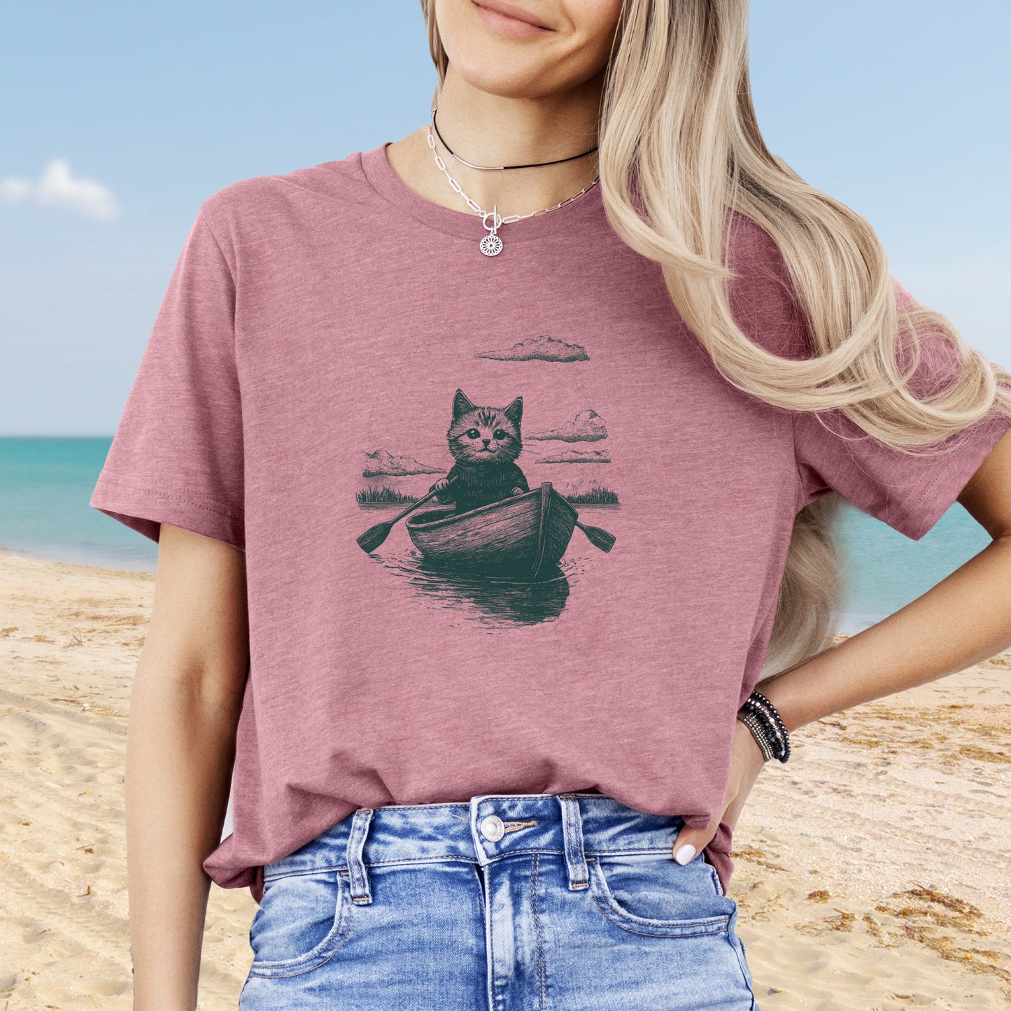 Cat in a Rowboat Mysterioust T-Shirt