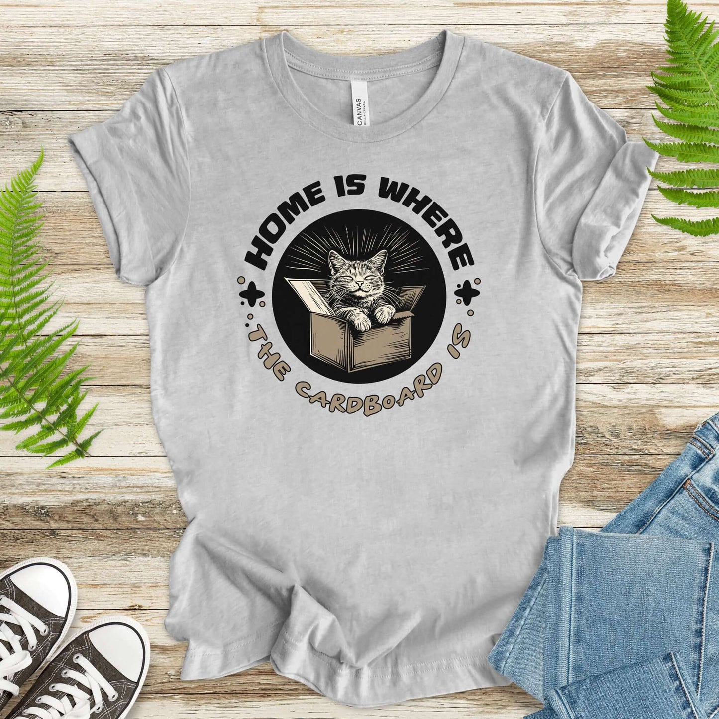 Luxury Living: The Cardboard Penthouse Cat T-Shirt