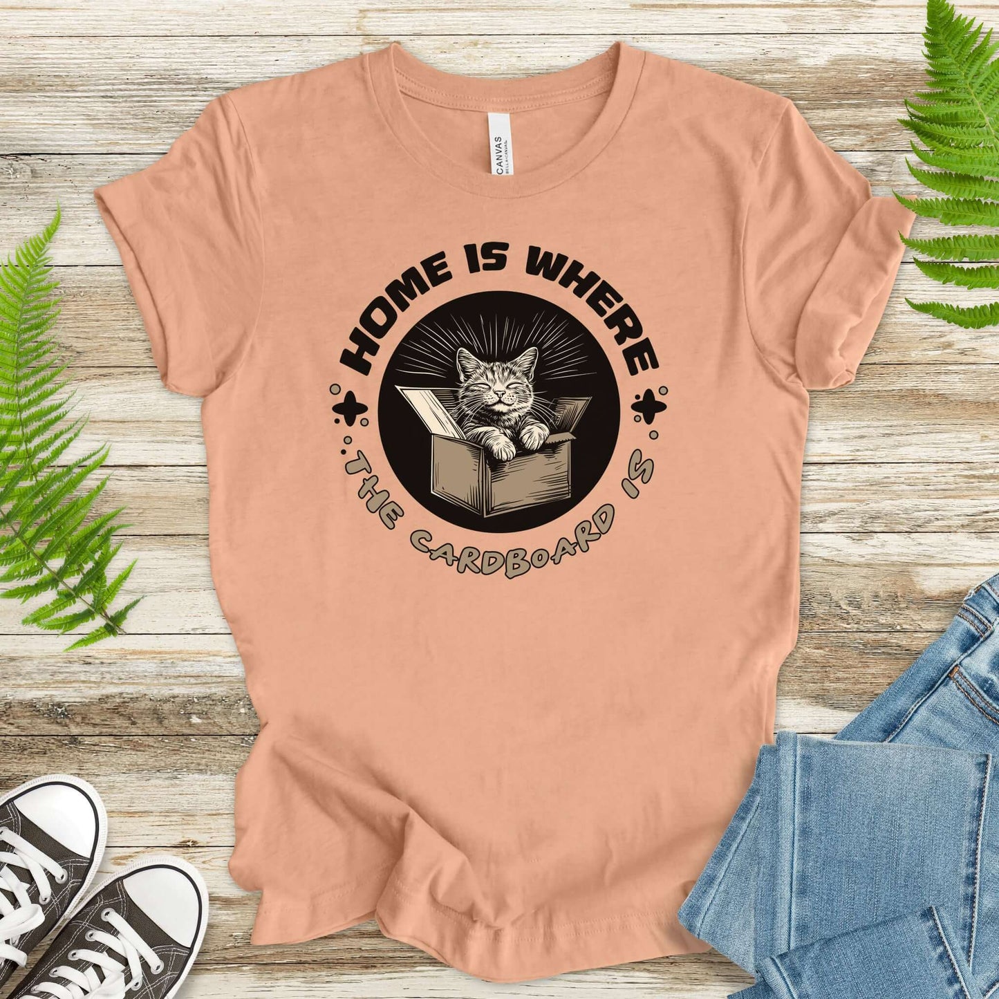 Luxury Living: The Cardboard Penthouse Cat T-Shirt