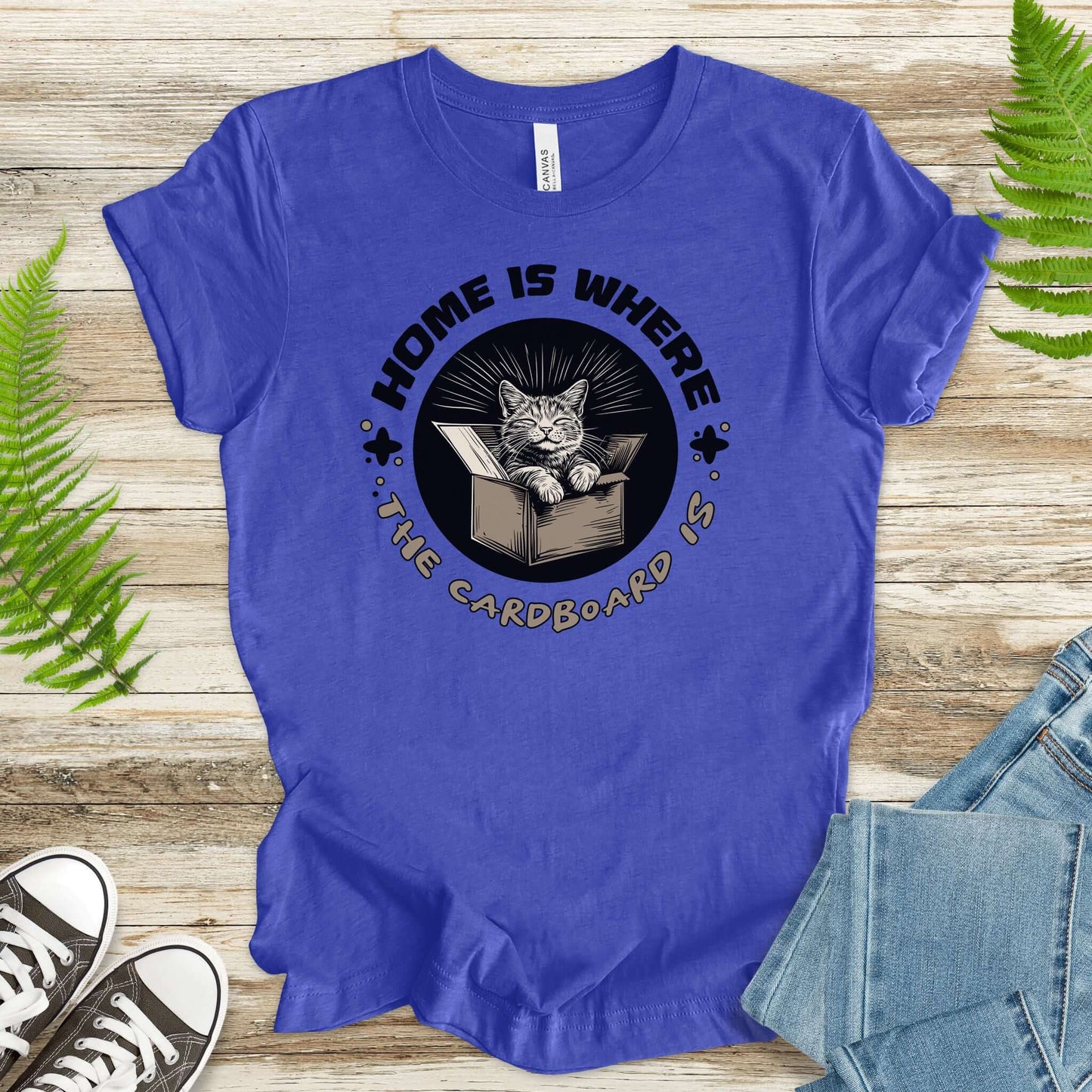Luxury Living: The Cardboard Penthouse Cat T-Shirt