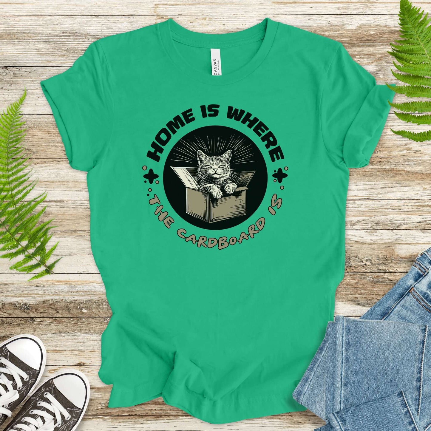 Luxury Living: The Cardboard Penthouse Cat T-Shirt