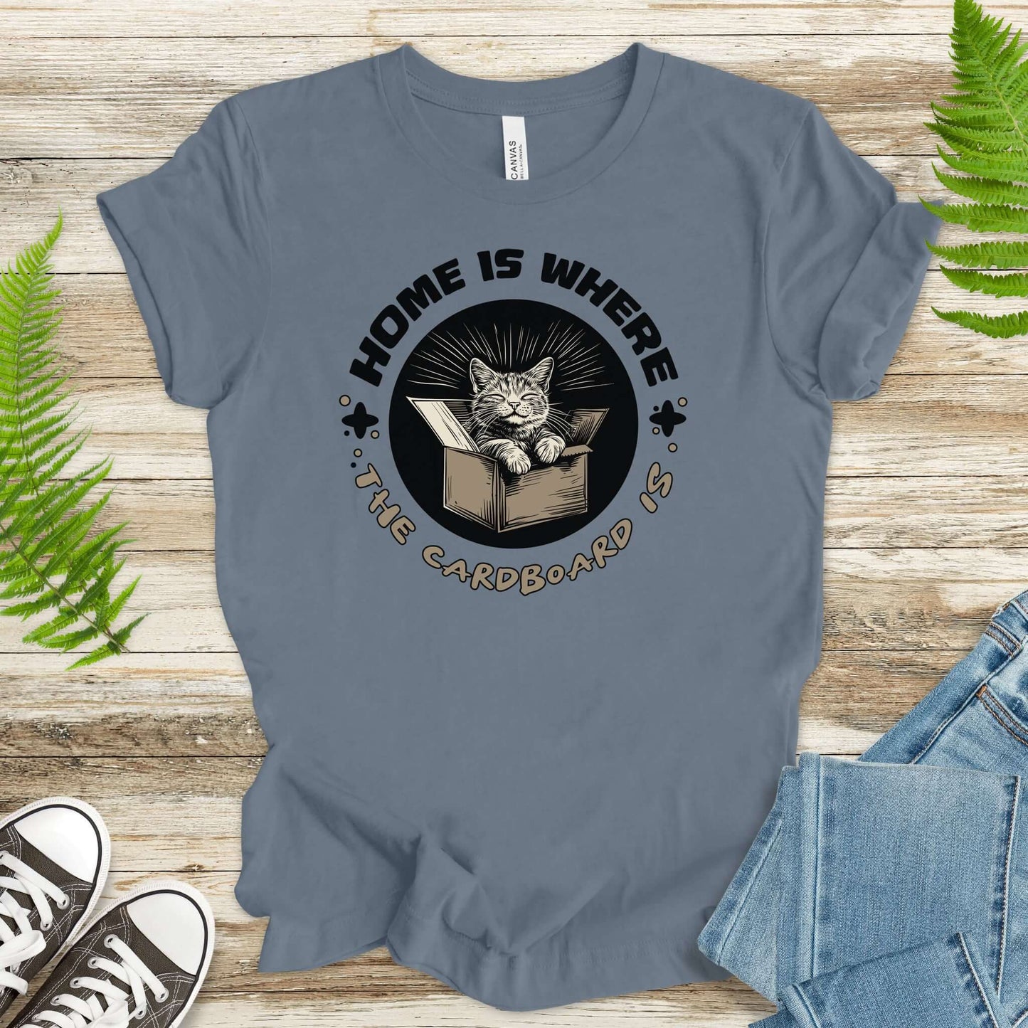 Luxury Living: The Cardboard Penthouse Cat T-Shirt