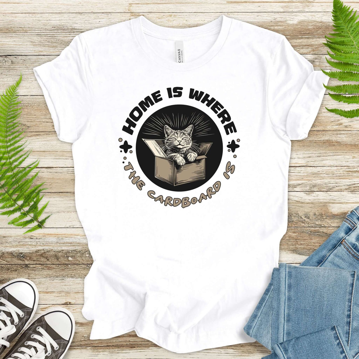Luxury Living: The Cardboard Penthouse Cat T-Shirt
