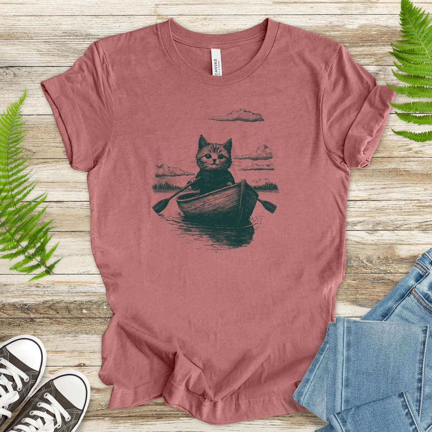 Cat in a Rowboat Mysterioust T-Shirt