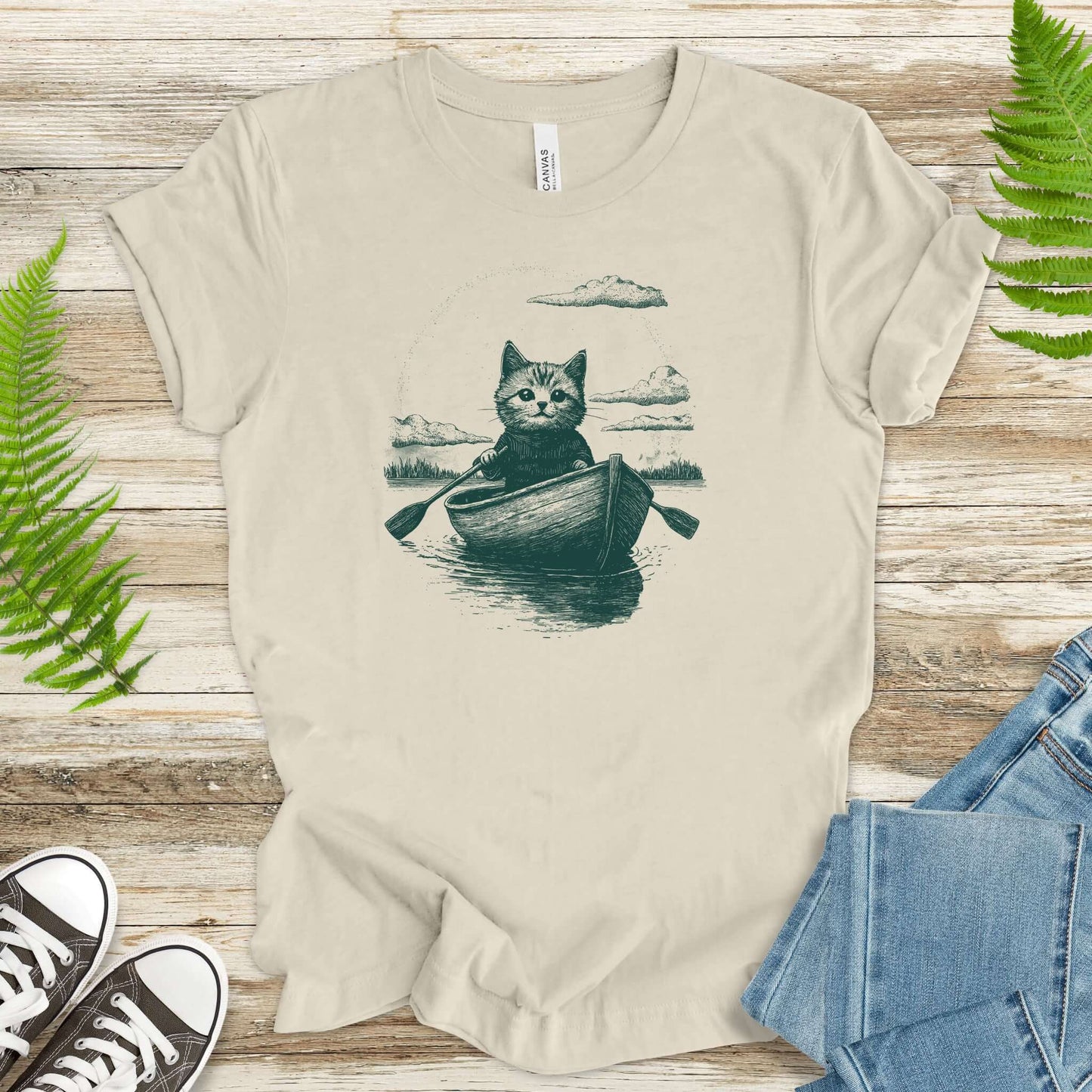 Cat in a Rowboat Mysterioust T-Shirt