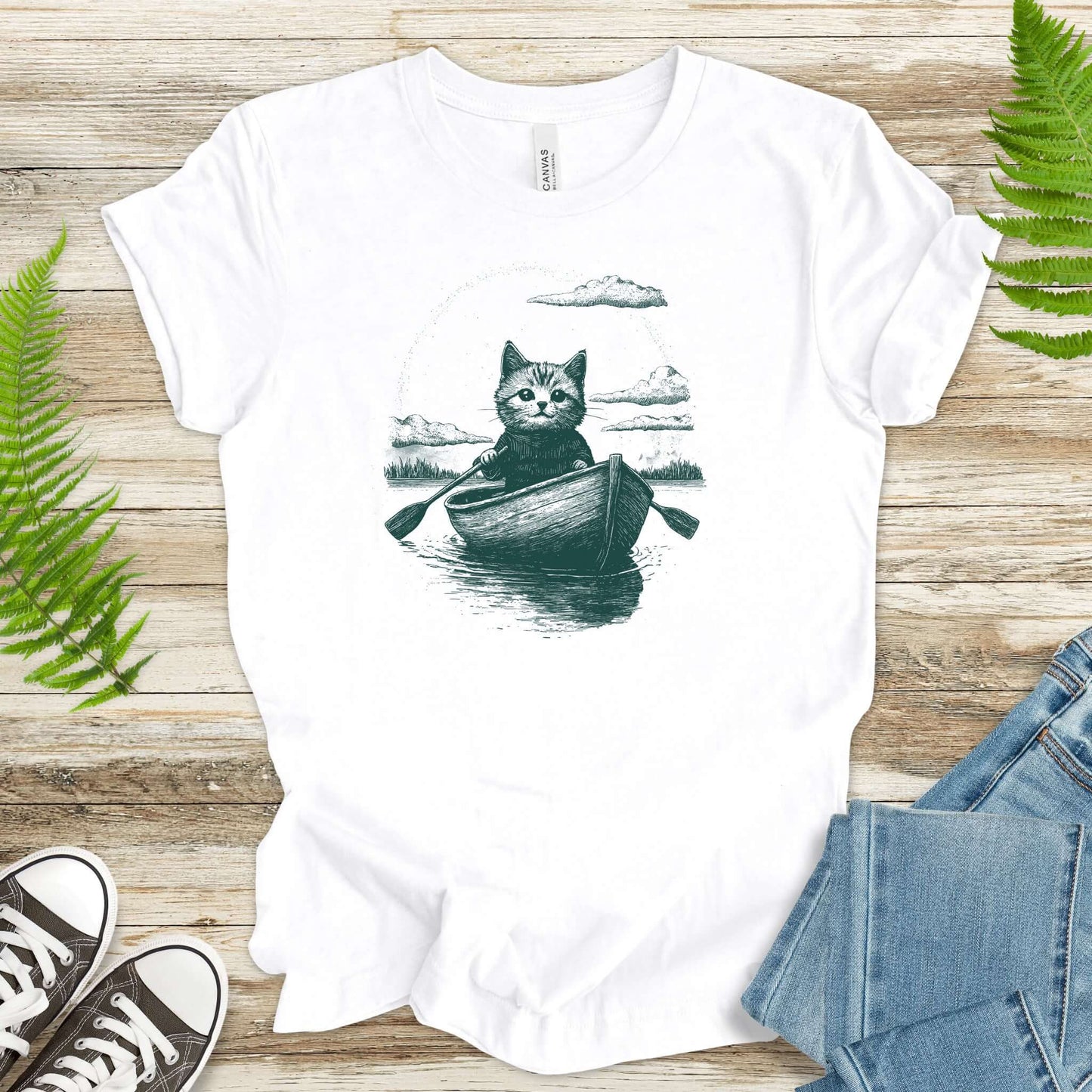Cat in a Rowboat Mysterioust T-Shirt