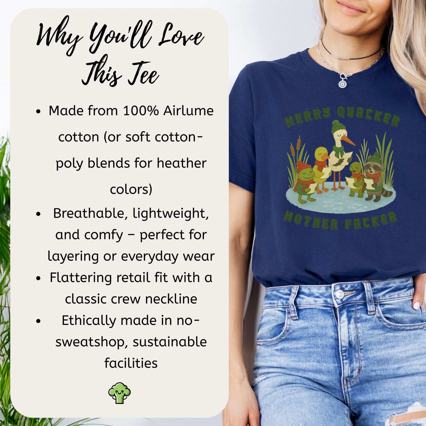 Merry Quacker Choir T-Shirt – Funny Duck, Frog & Raccoon Caroling Tee