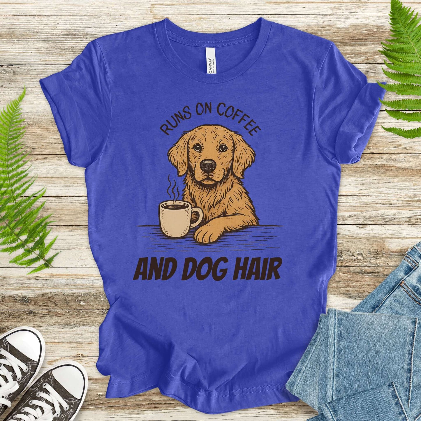 Coffee-Loving Golden Retriever T-Shirt