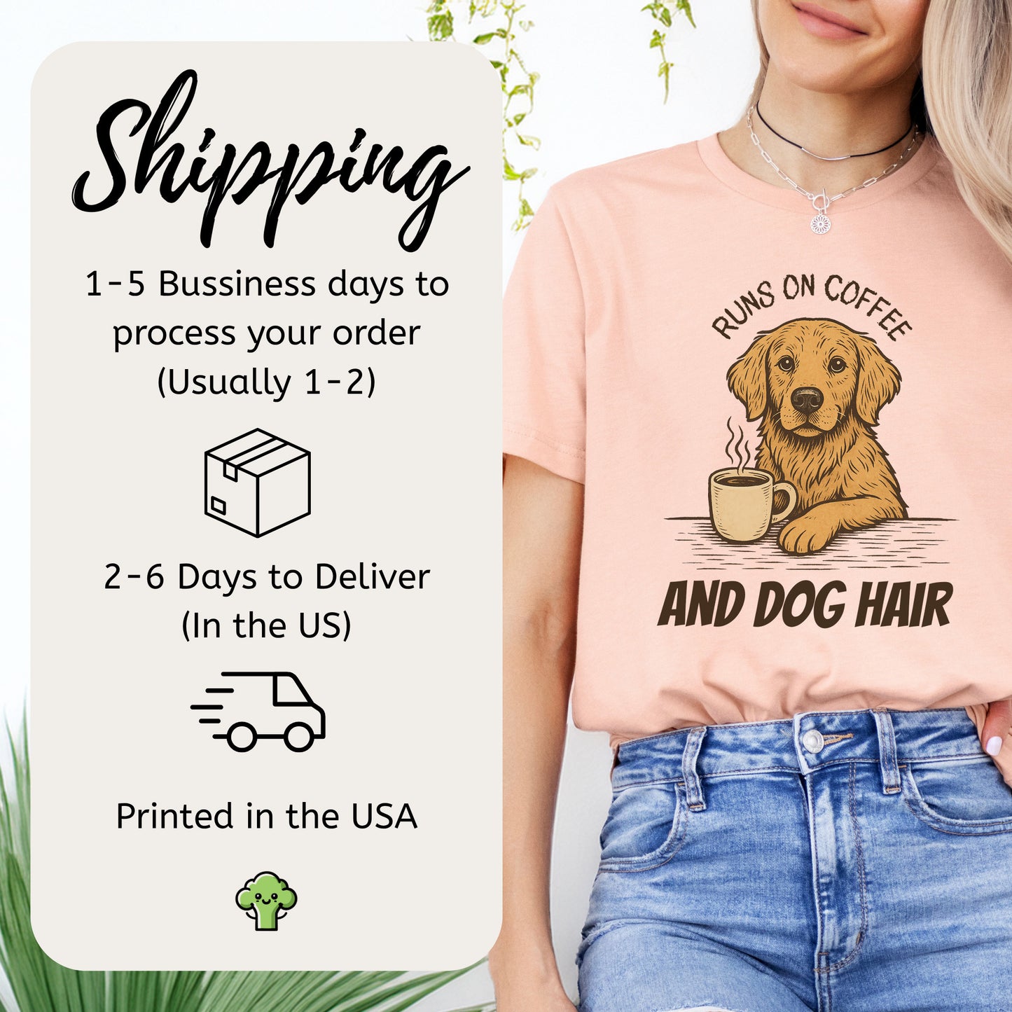 Coffee-Loving Golden Retriever T-Shirt