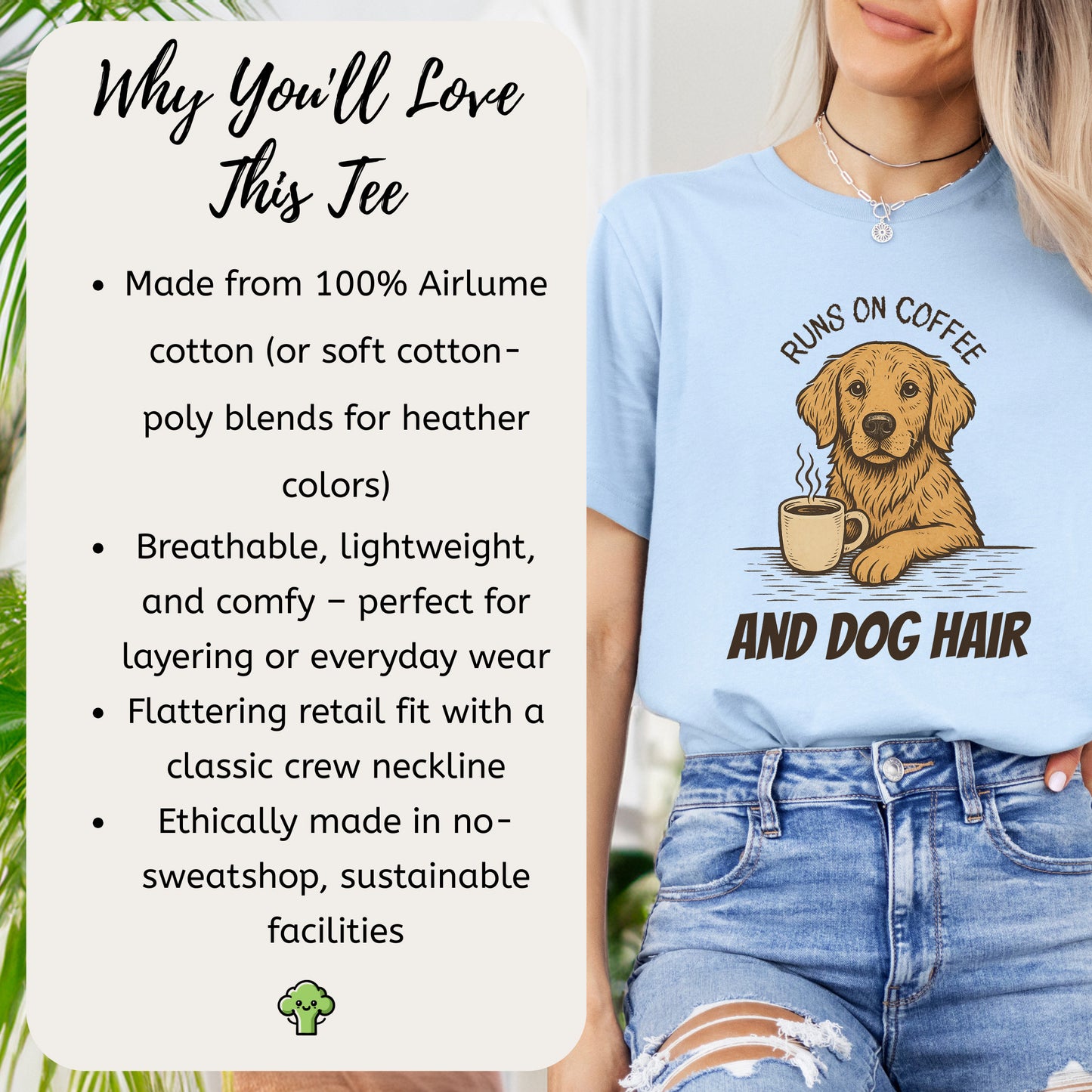 Coffee-Loving Golden Retriever T-Shirt