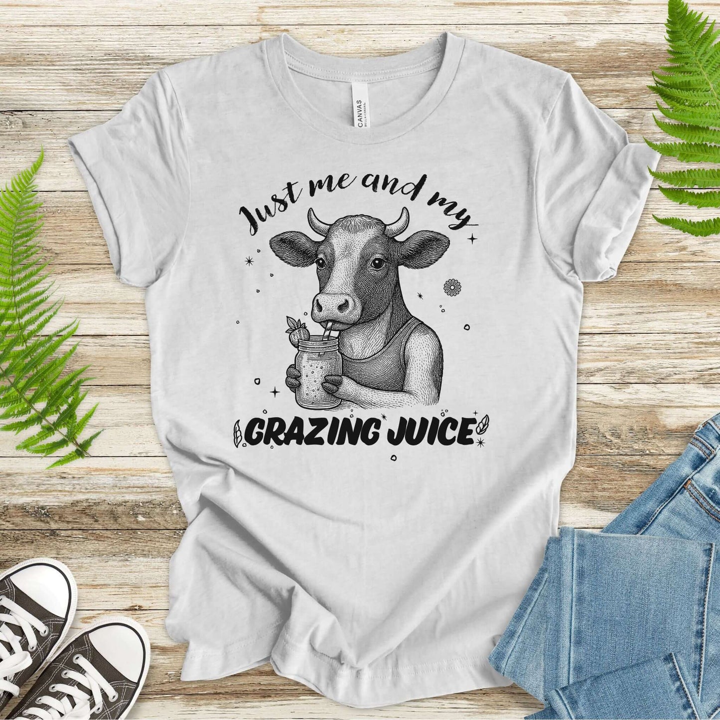 Just Me and My Grazing Juice – Funny Cow Lover Shirt for Farm Life & Organic Vibes