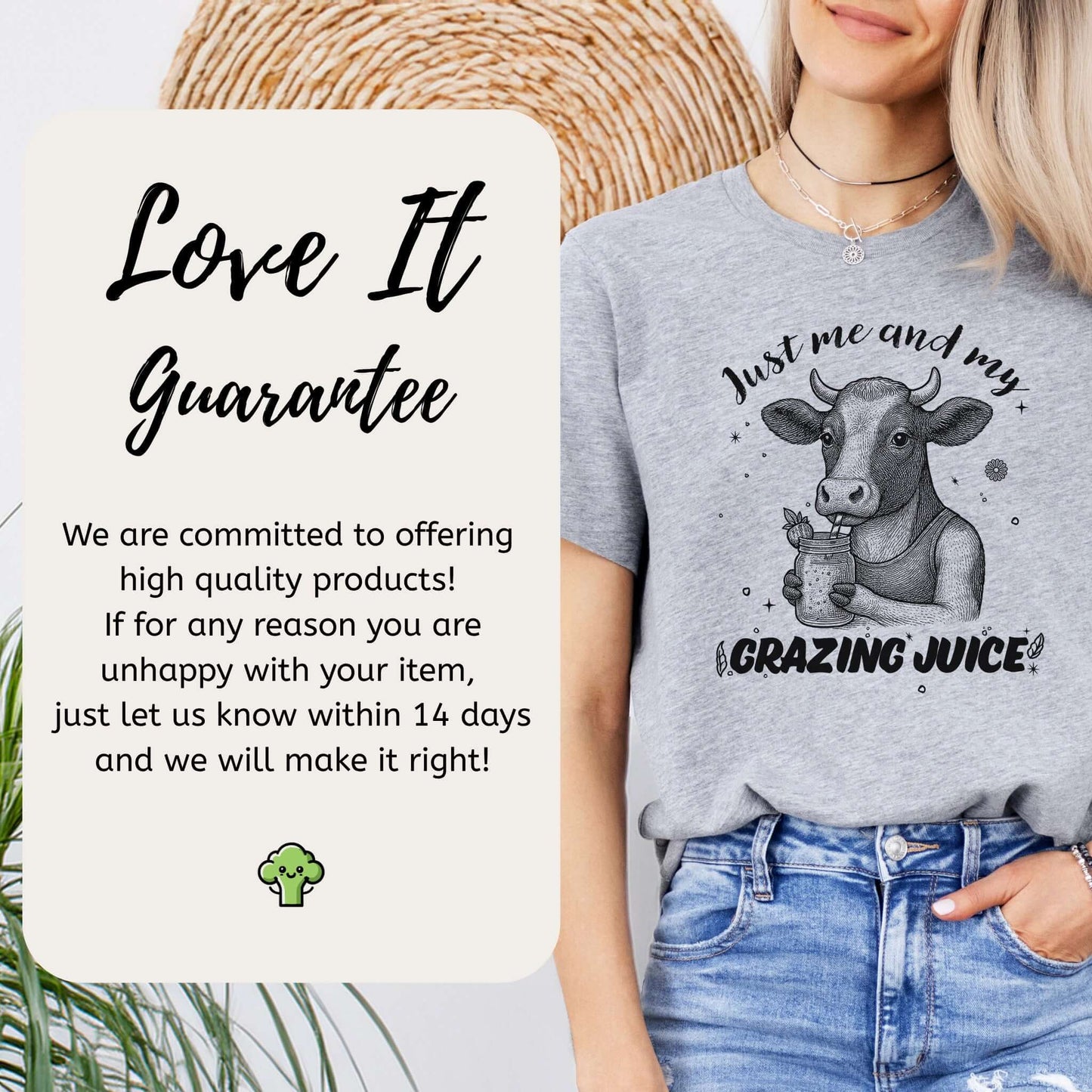 Just Me and My Grazing Juice – Funny Cow Lover Shirt for Farm Life & Organic Vibes