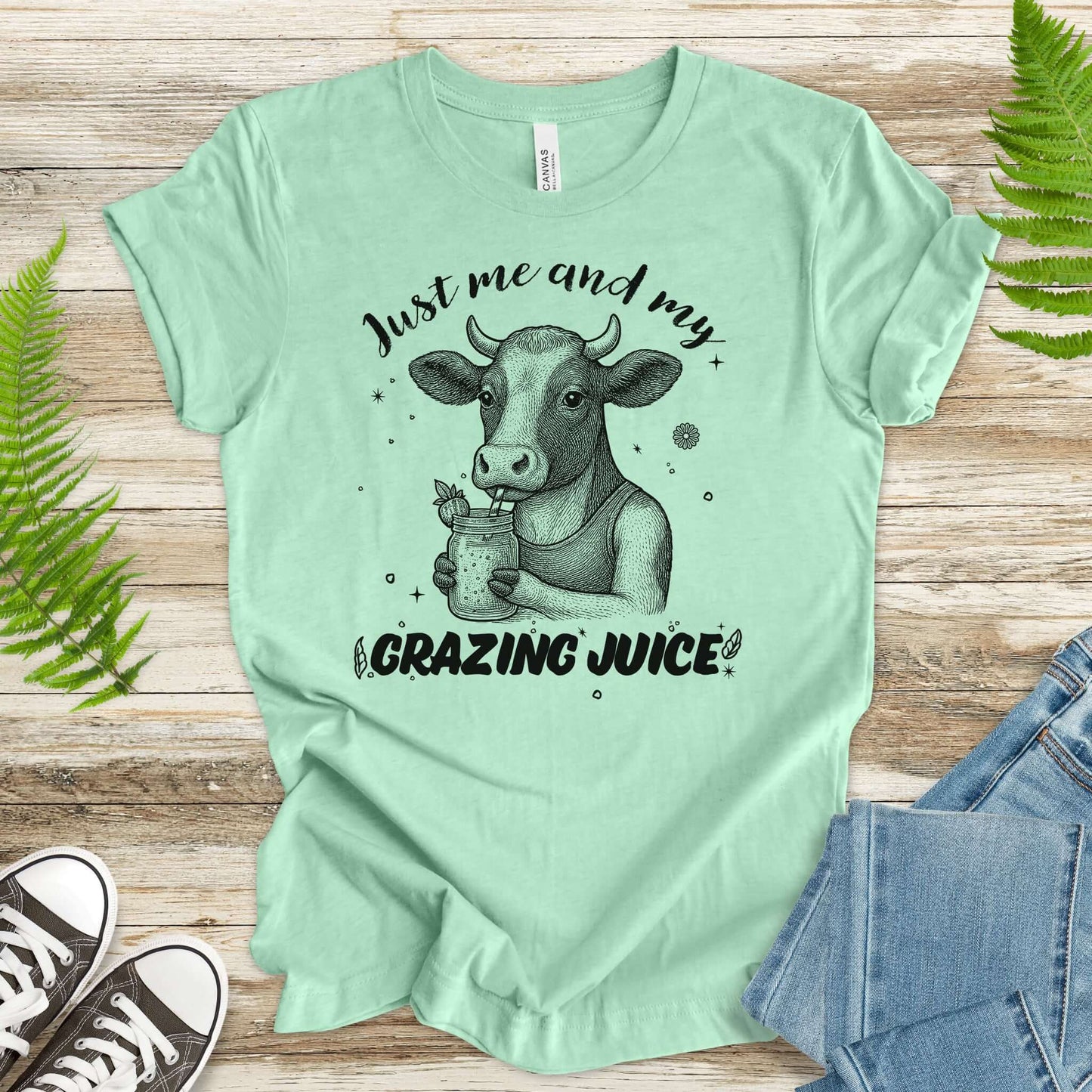 Just Me and My Grazing Juice – Funny Cow Lover Shirt for Farm Life & Organic Vibes