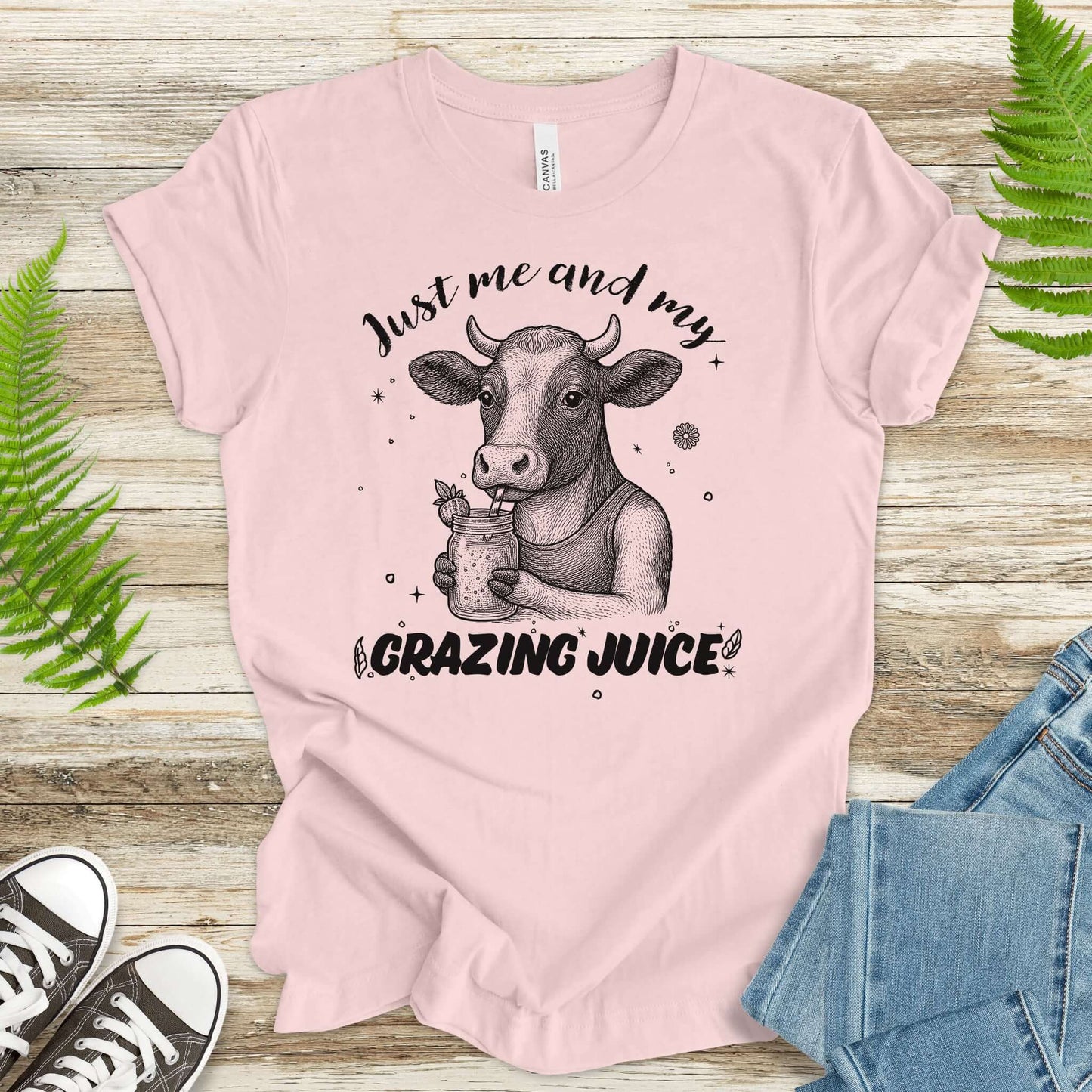 Just Me and My Grazing Juice – Funny Cow Lover Shirt for Farm Life & Organic Vibes