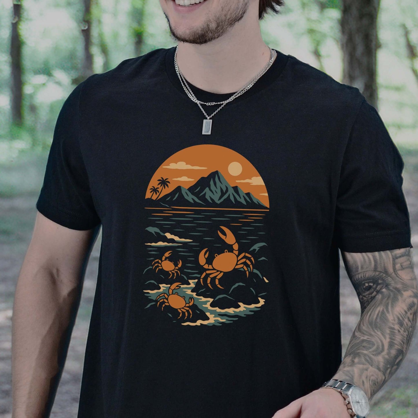 Hawaiian Crabs T-Shirt – Tropical Ocean Nature Hiking Shirt