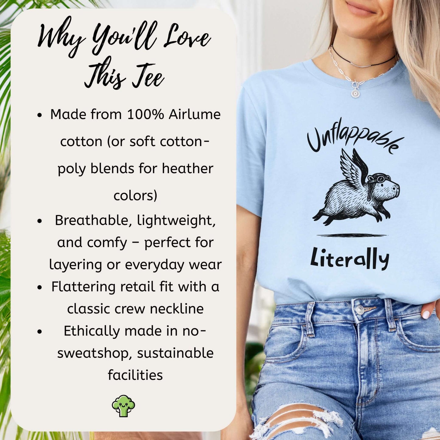 Capybara With Wings Unflappable Pilot T-Shirt