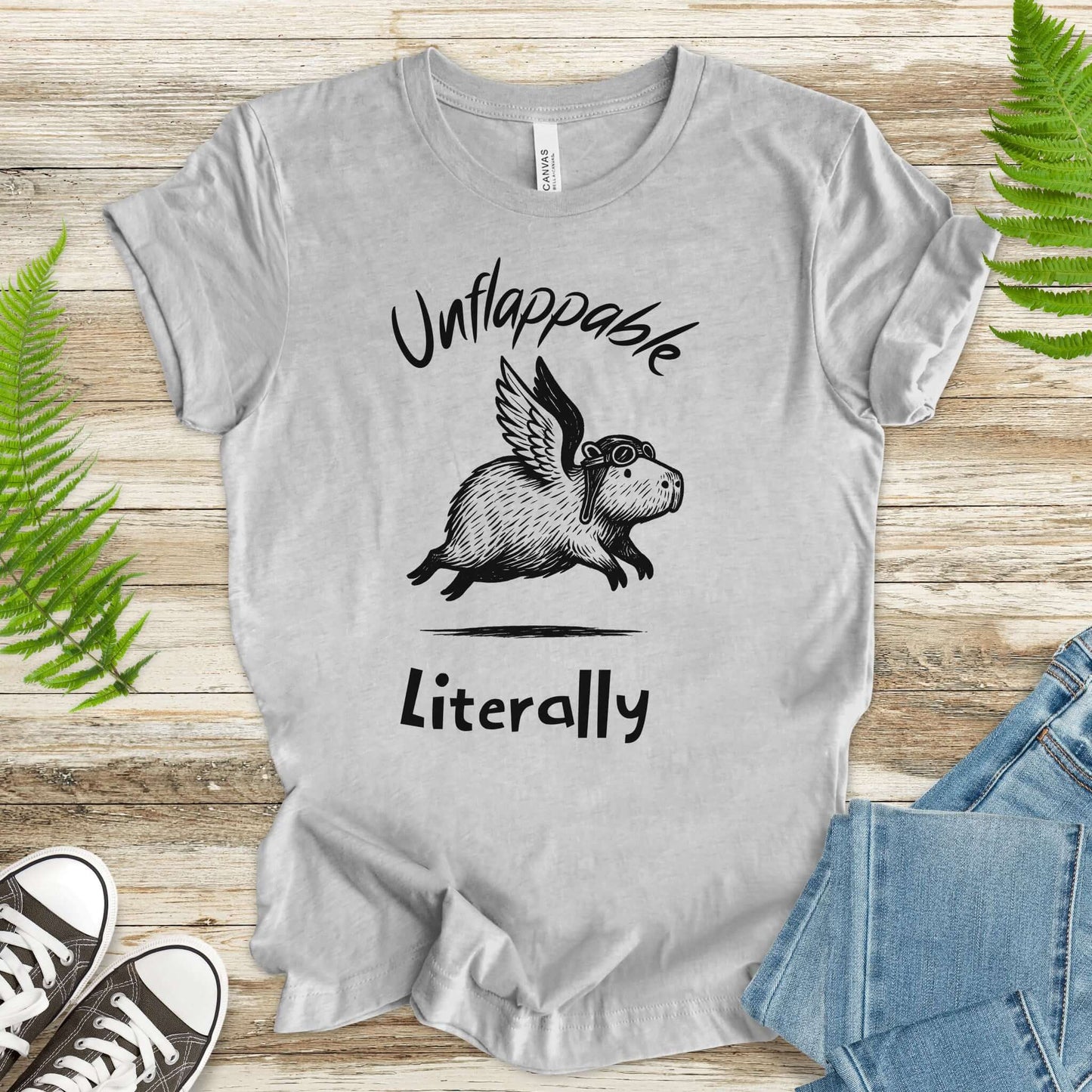 Capybara With Wings Unflappable Pilot T-Shirt