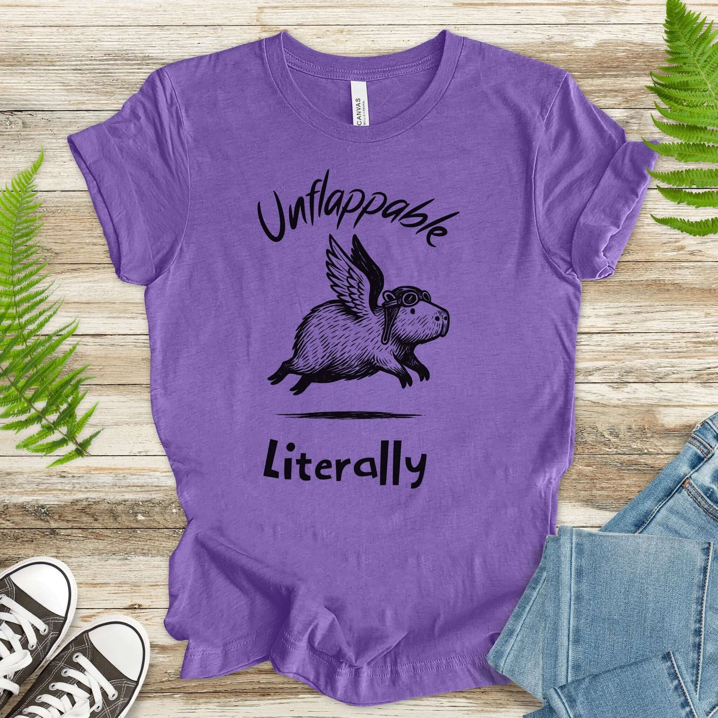 Capybara With Wings Unflappable Pilot T-Shirt
