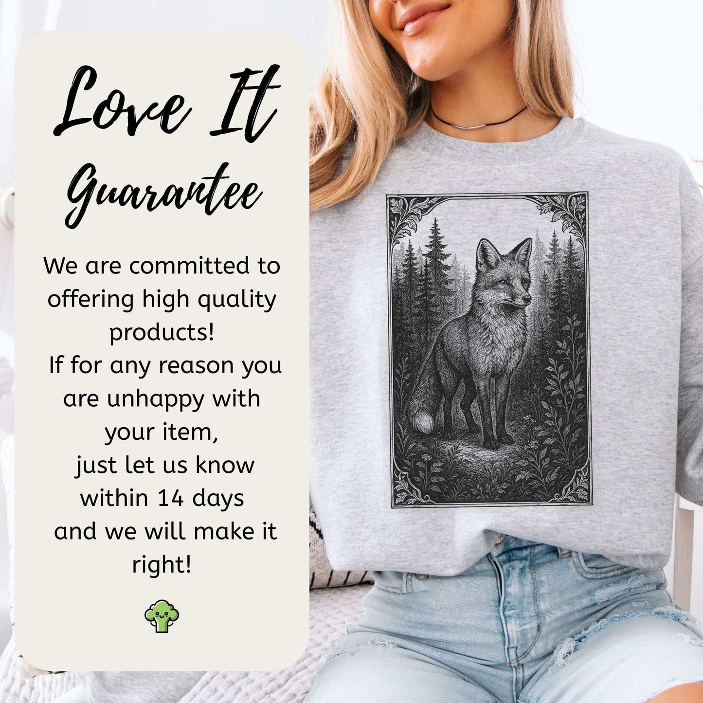 Forest Fox Sweatshirt – Clever Spirit Guide with Woodland Wisdom