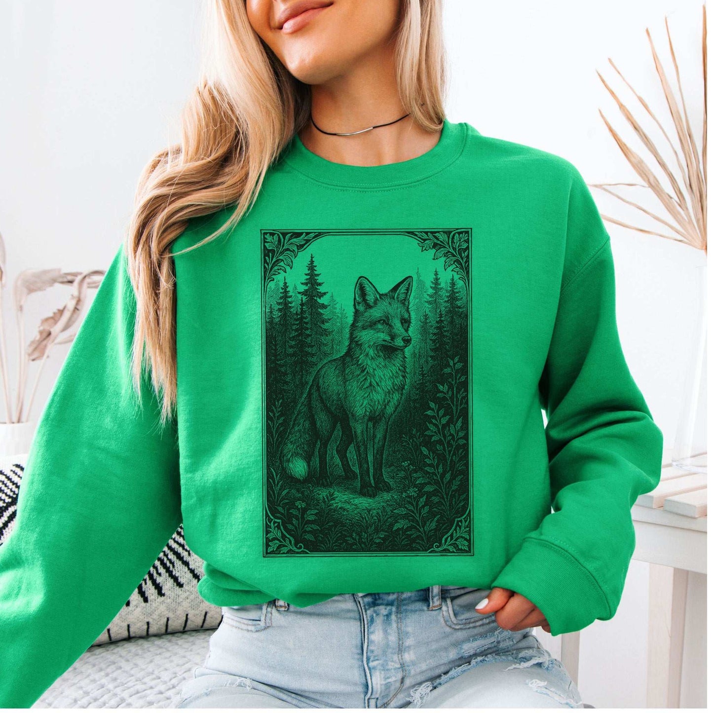 Forest Fox Sweatshirt – Clever Spirit Guide with Woodland Wisdom