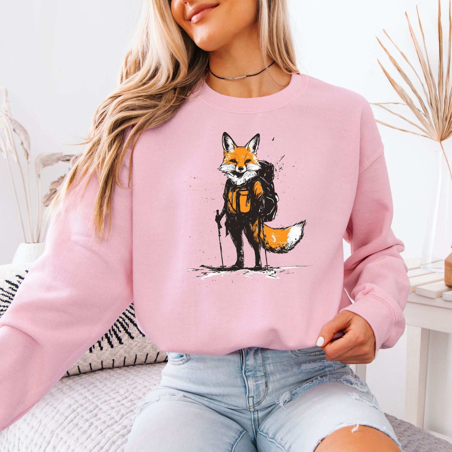 Fox Hiker Adventure Sweatshirt – Trail-Ready Fox in Cozy Style