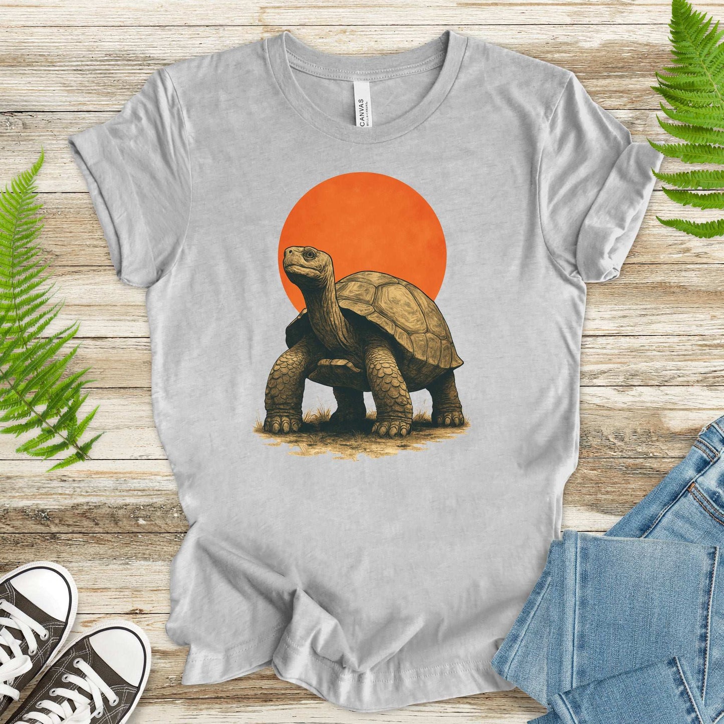 Vintage Tortoise Sun T-Shirt – Japanese Style Jungle Safari Tee